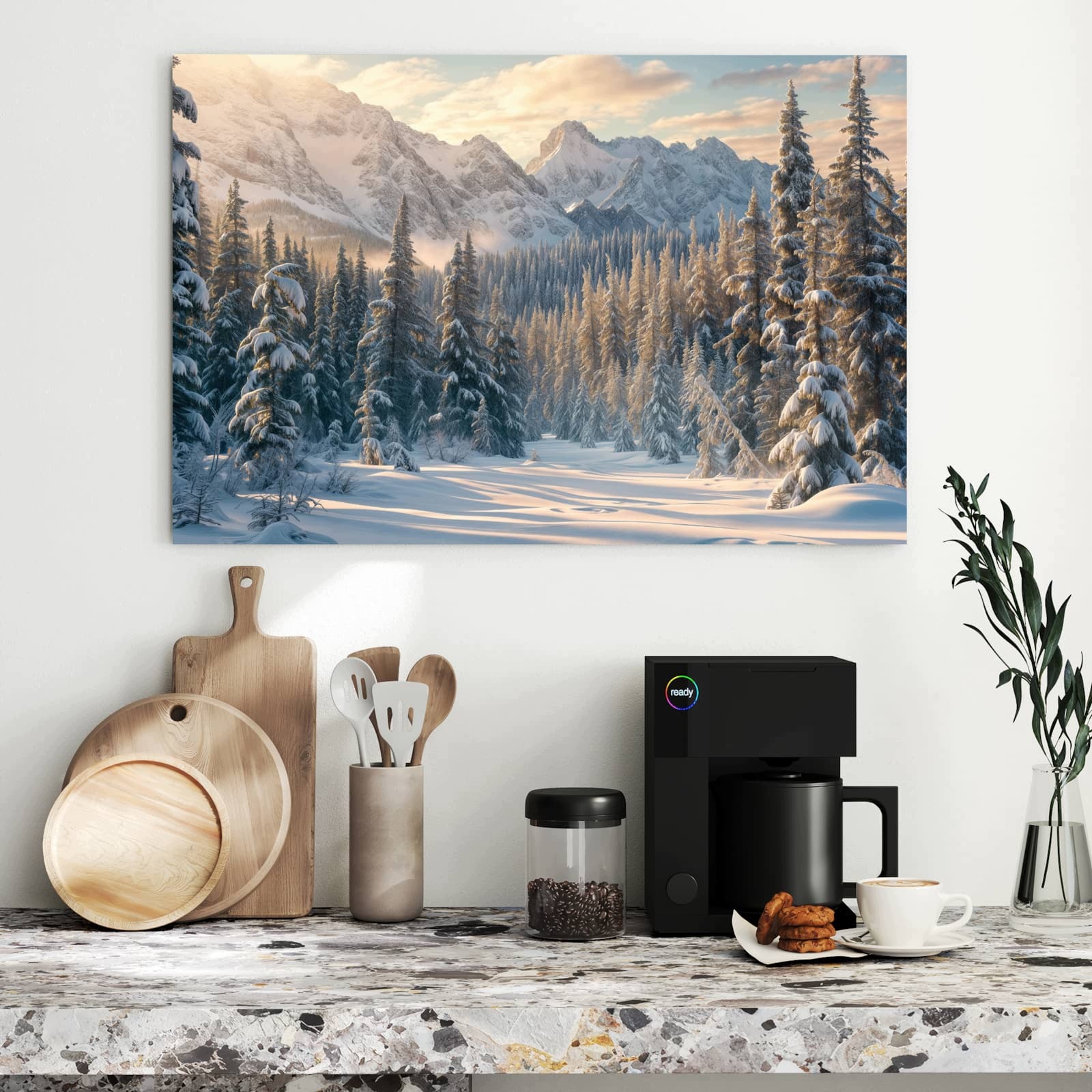Magnetická tabule – obraz na zeď Zimní krajina | 90 × 60 cm