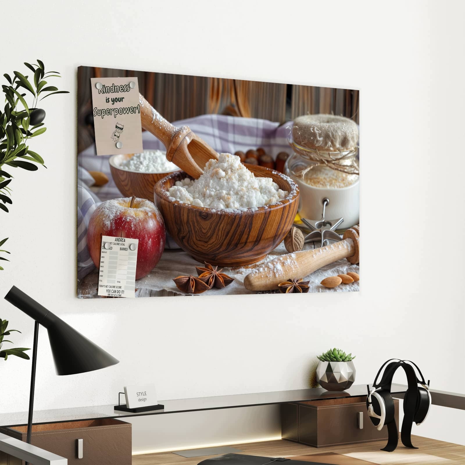 Magnetická tabule – obraz na zeď Rustikální doplňky do pečení | 60 × 40 cm
