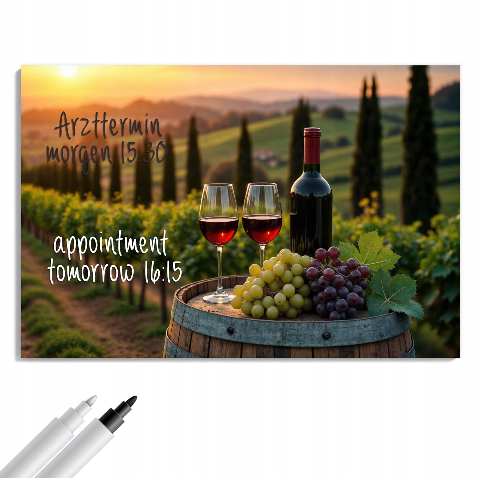 Magnetická tabule – obraz na zeď Krajina vinic | 90 × 60 cm