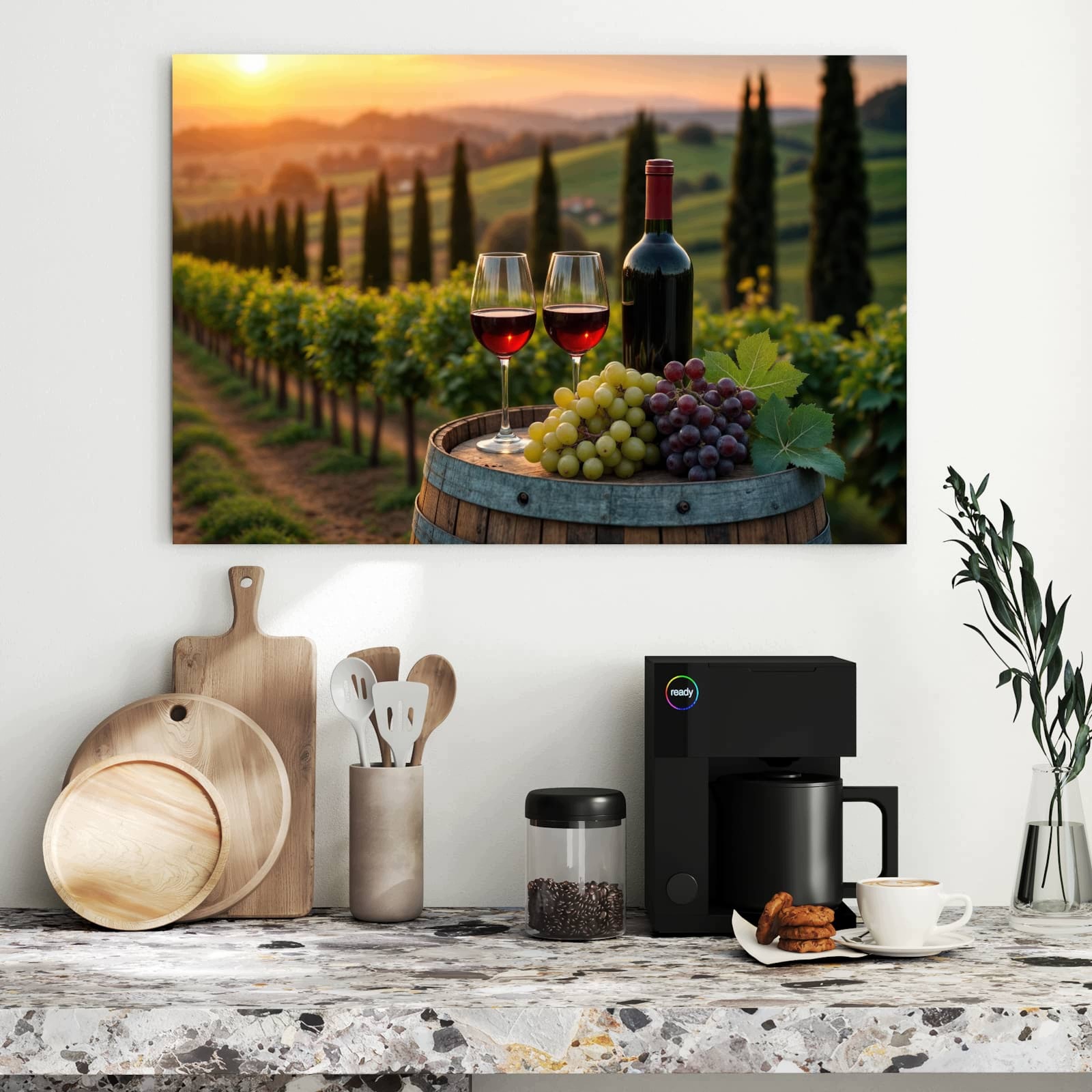 Magnetická tabule – obraz na zeď Krajina vinic | 90 × 60 cm