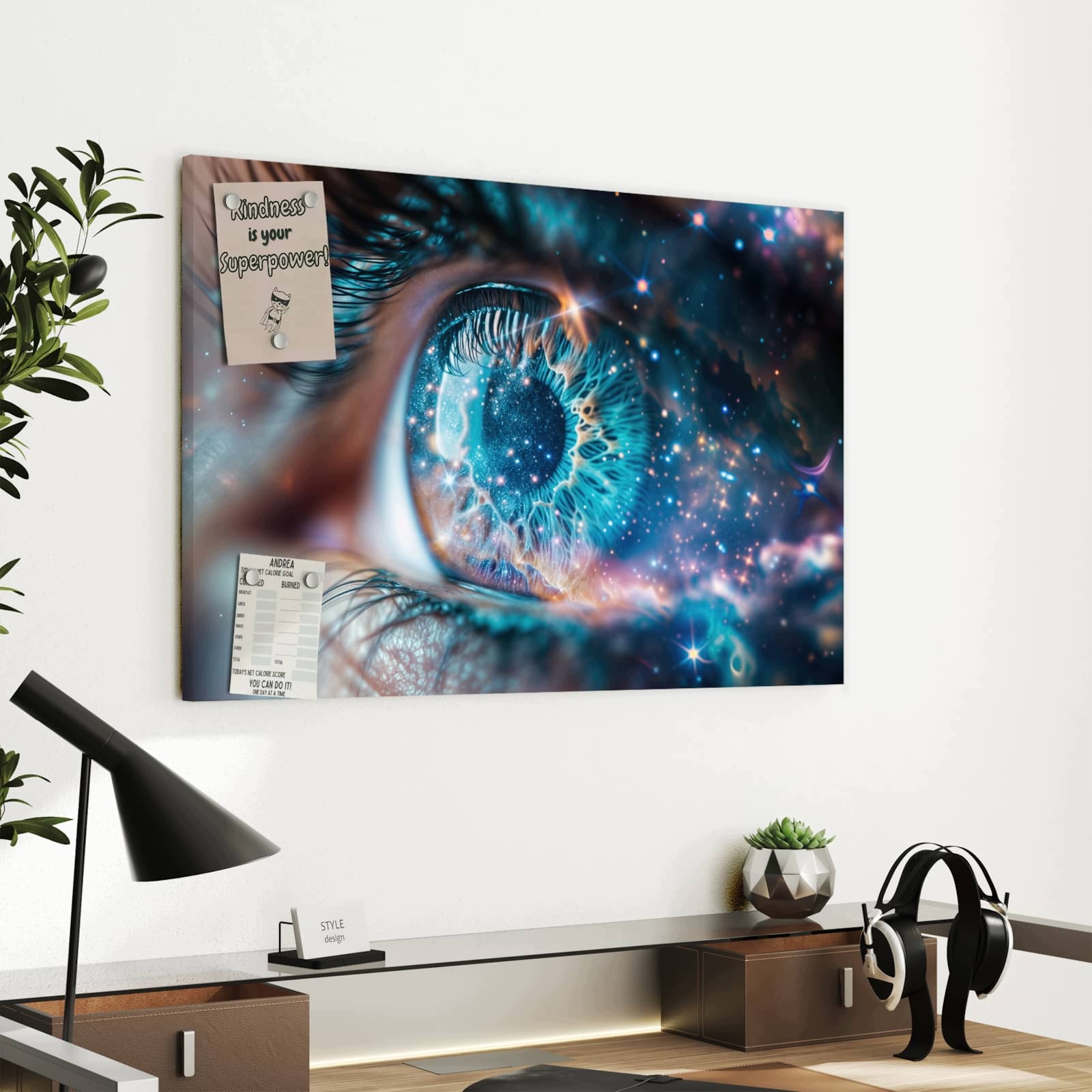 Magnetická tabule – obraz na zeď Galaktické oko | 60 × 40 cm