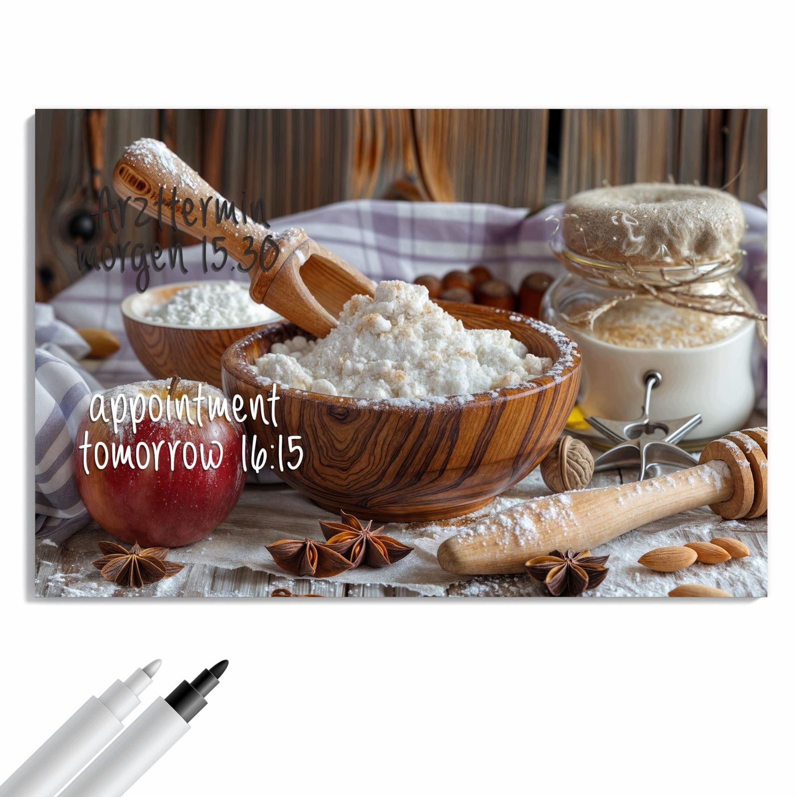 Magnetická tabule – obraz na zeď Rustikální doplňky do pečení | 90 × 60 cm