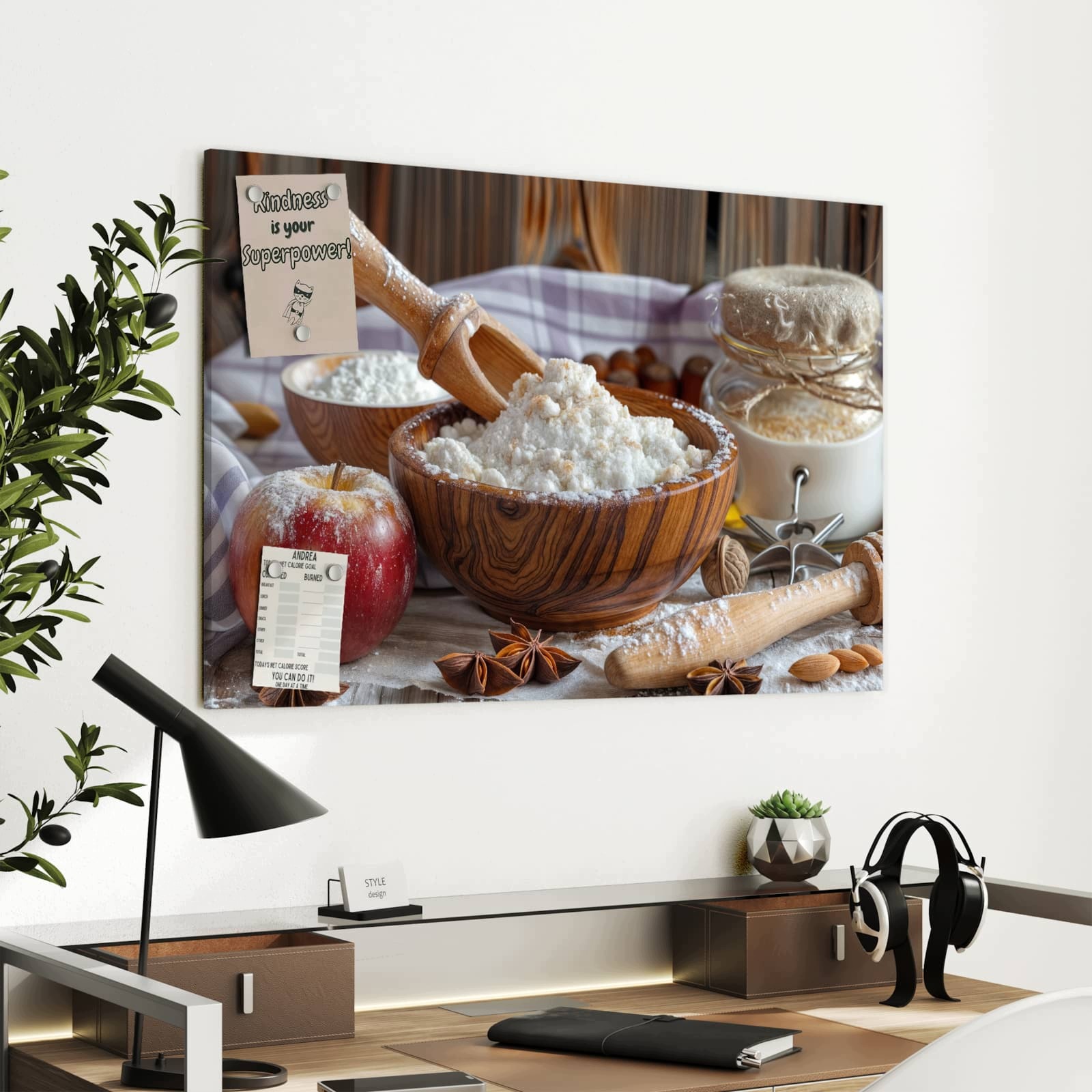 Magnetická tabule – obraz na zeď Rustikální doplňky do pečení | 90 × 60 cm