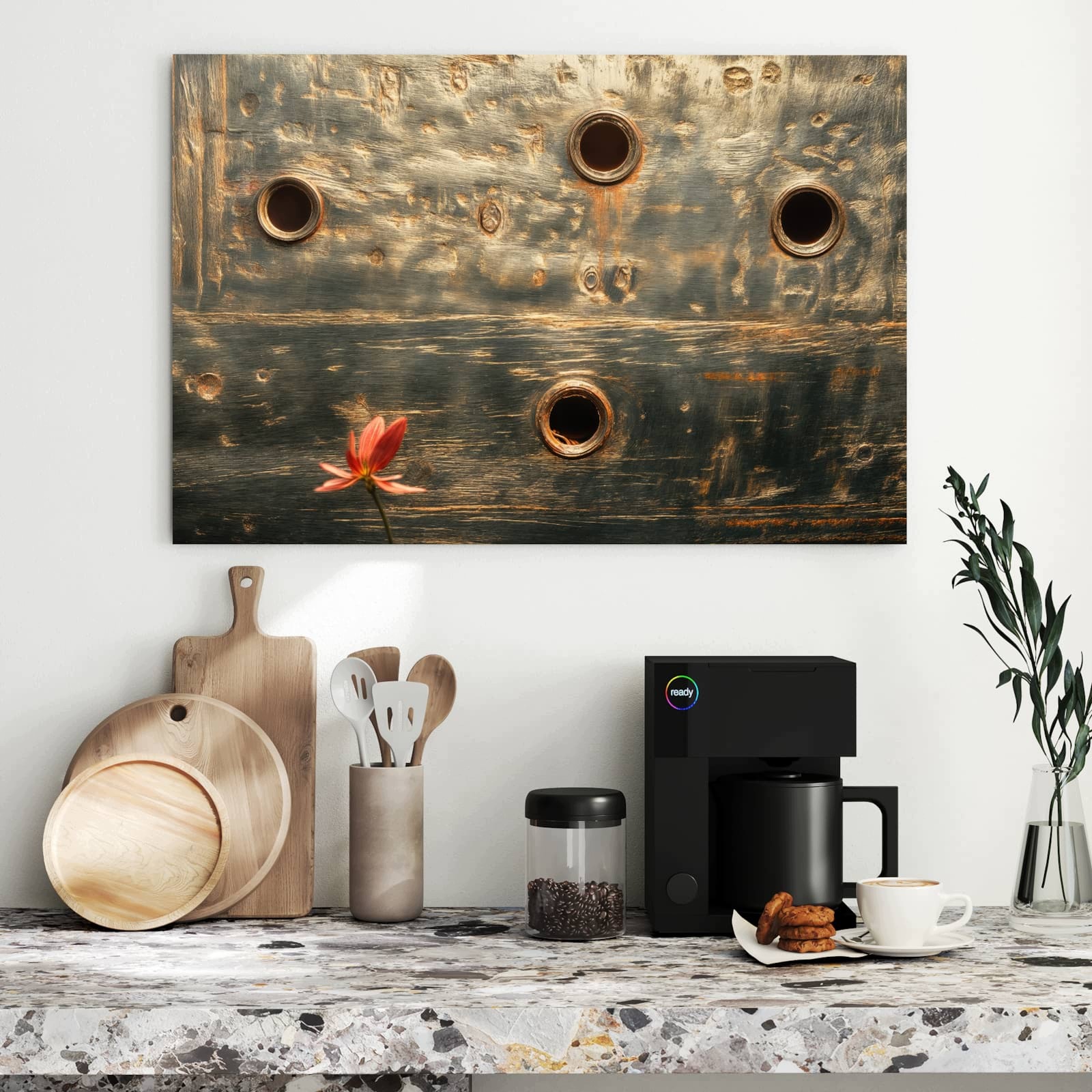 Magnetická tabule – obraz na zeď Vintage kovová deska | 90 × 60 cm