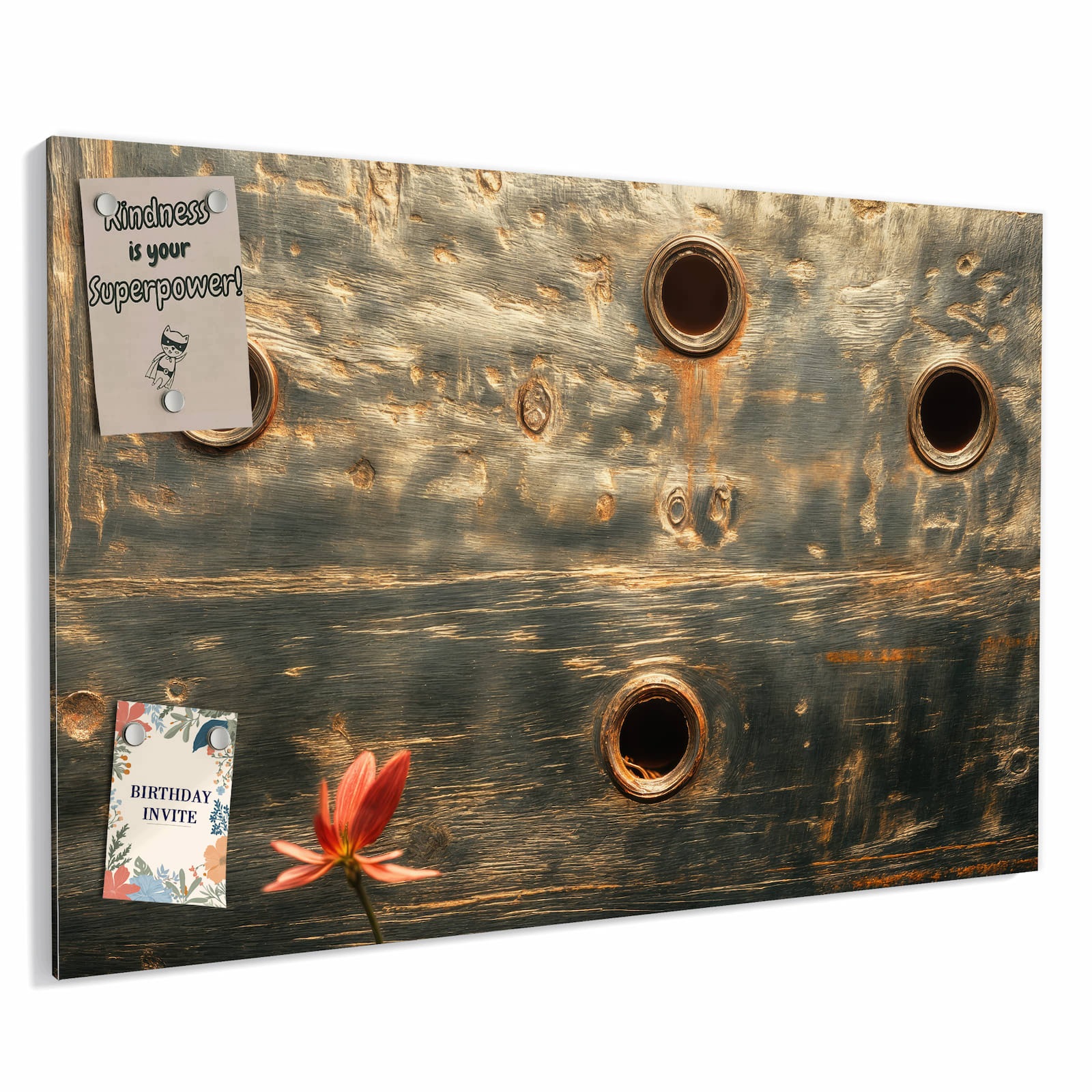 Magnetická tabule – obraz na zeď Vintage kovová deska | 90 × 60 cm