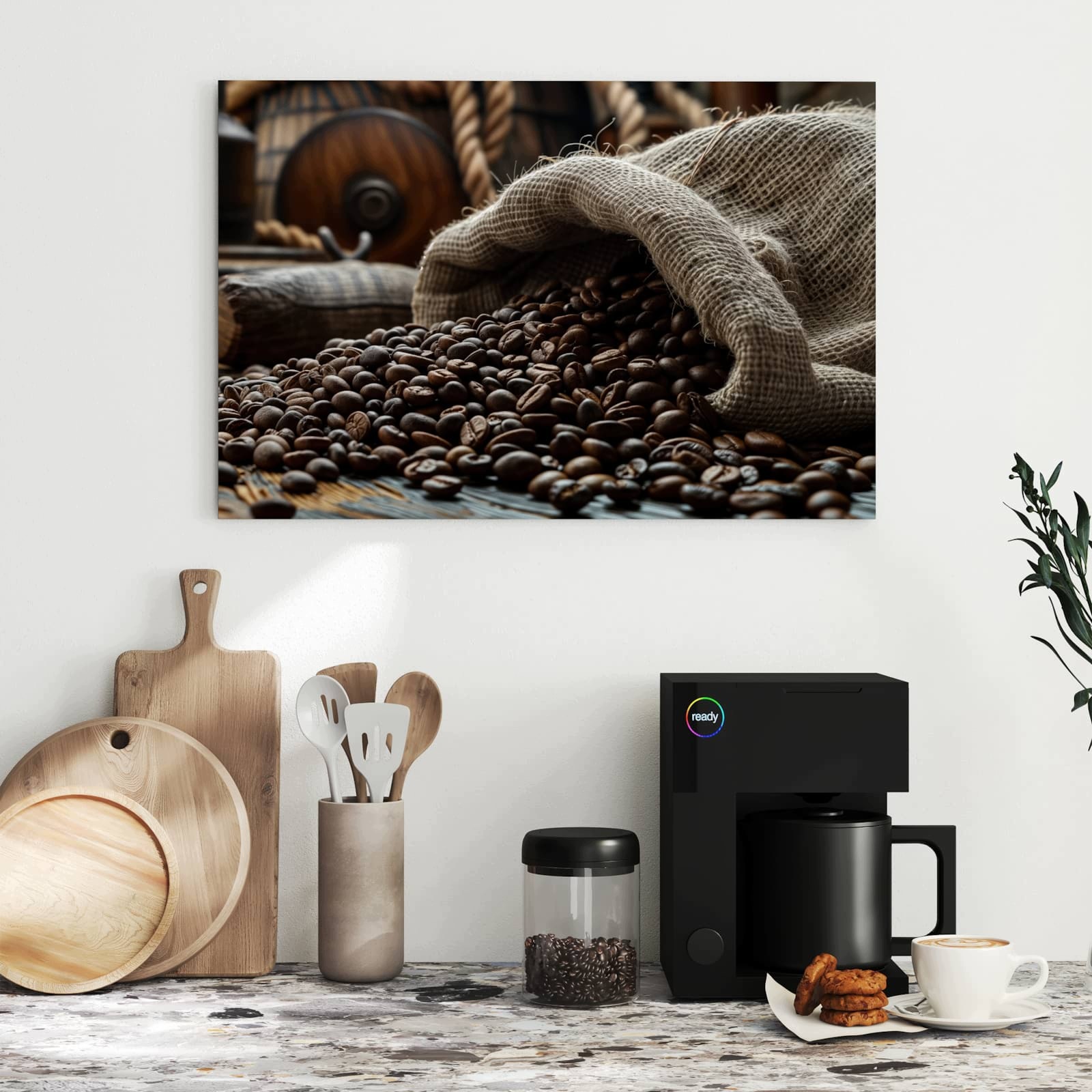 Magnetická tabule – obraz na zeď Pytel kávových zrn | 60 × 40 cm