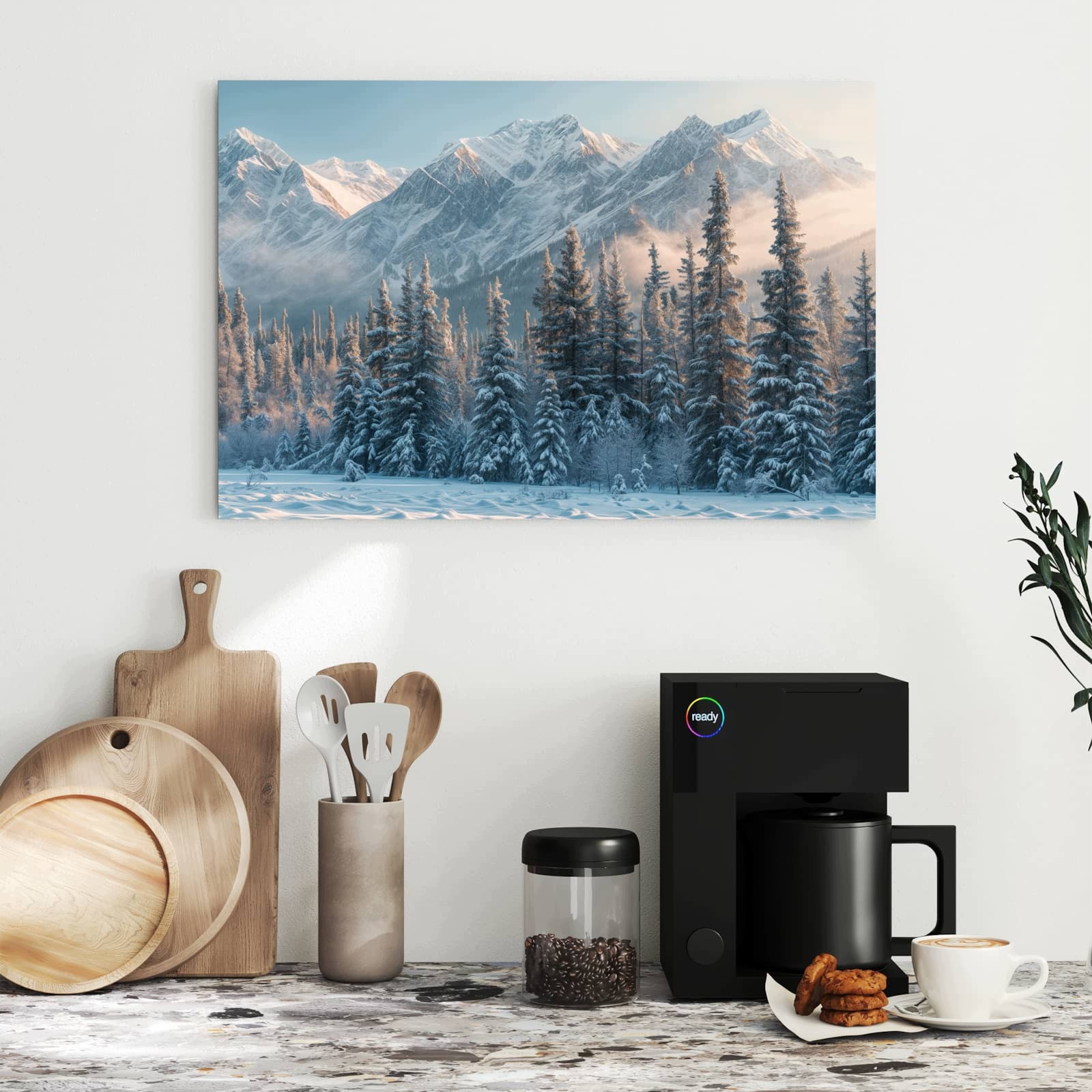 Magnetická tabule – obraz na zeď Zasněžené hory | 60 × 40 cm