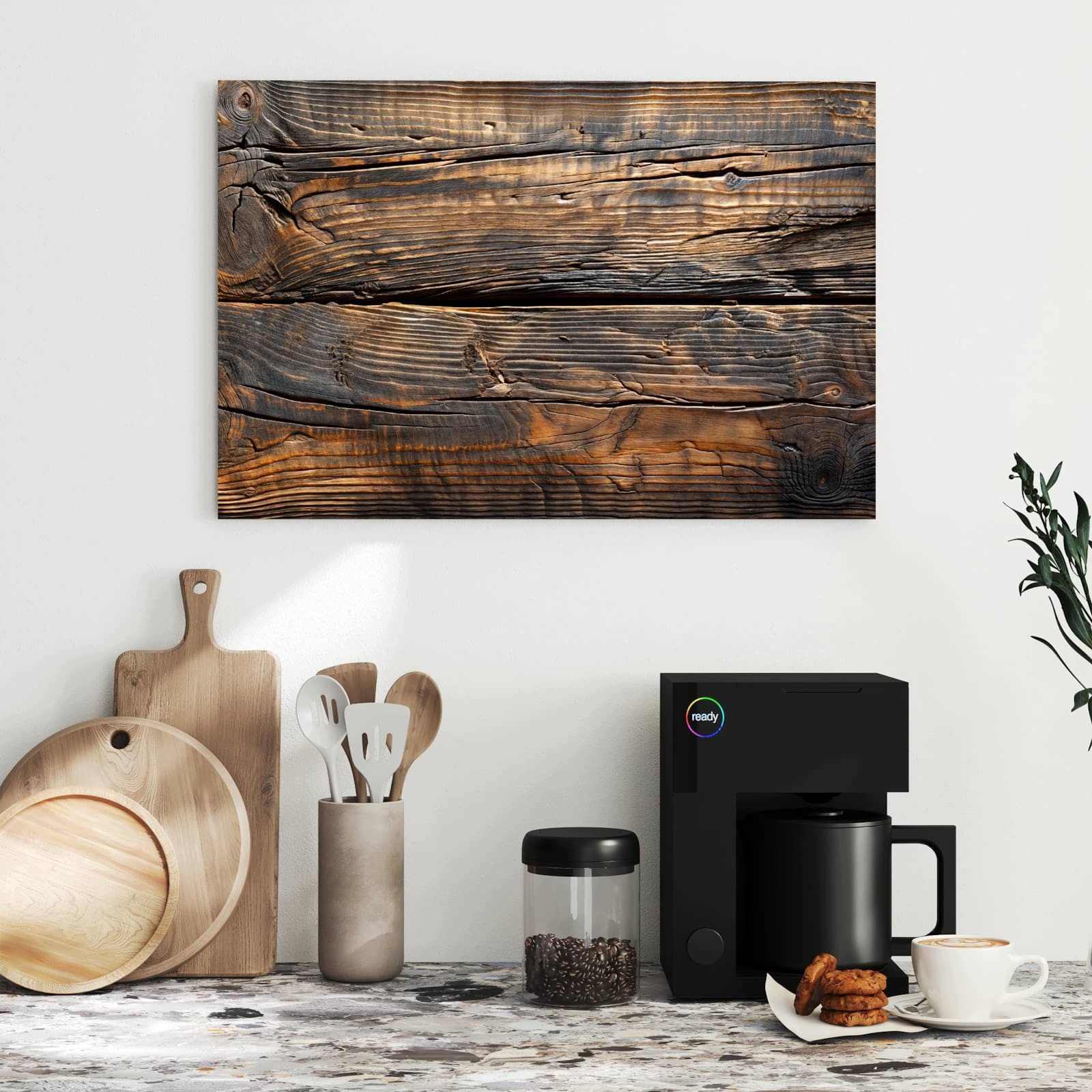 Magnetická tabule – obraz na zeď Textura starého dřeva | 60 × 40 cm