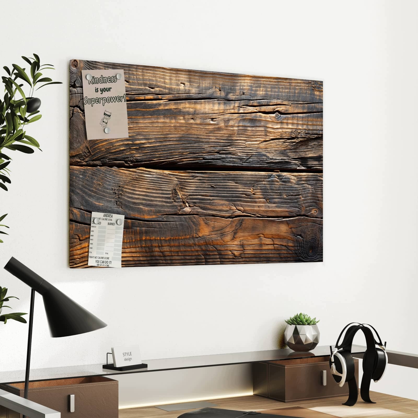Magnetická tabule – obraz na zeď Textura starého dřeva | 60 × 40 cm