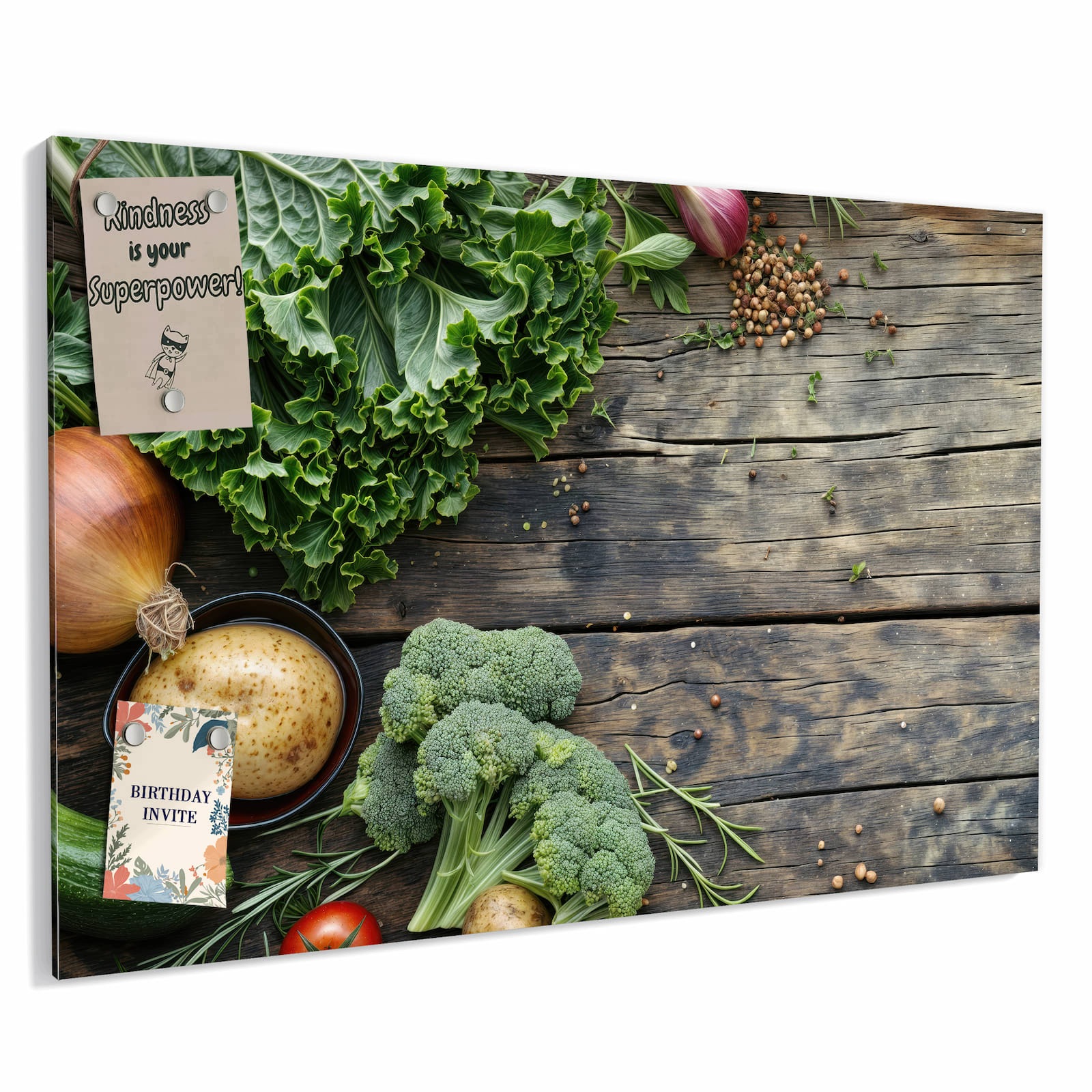 Magnetická tabule – obraz na zeď Výběr čerstvé zeleniny | 60 × 40 cm