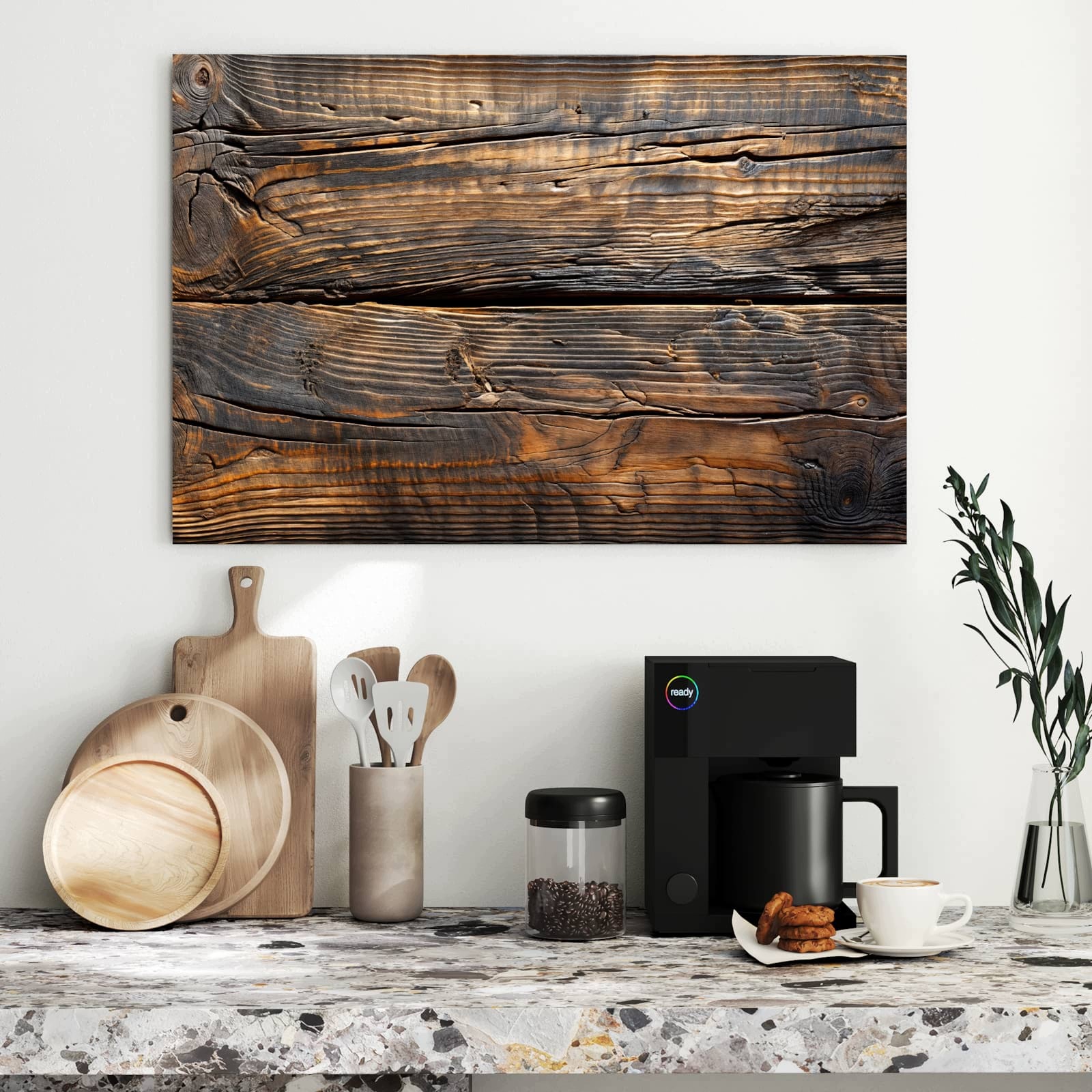 Magnetická tabule – obraz na zeď Textura starého dřeva | 90 × 60 cm