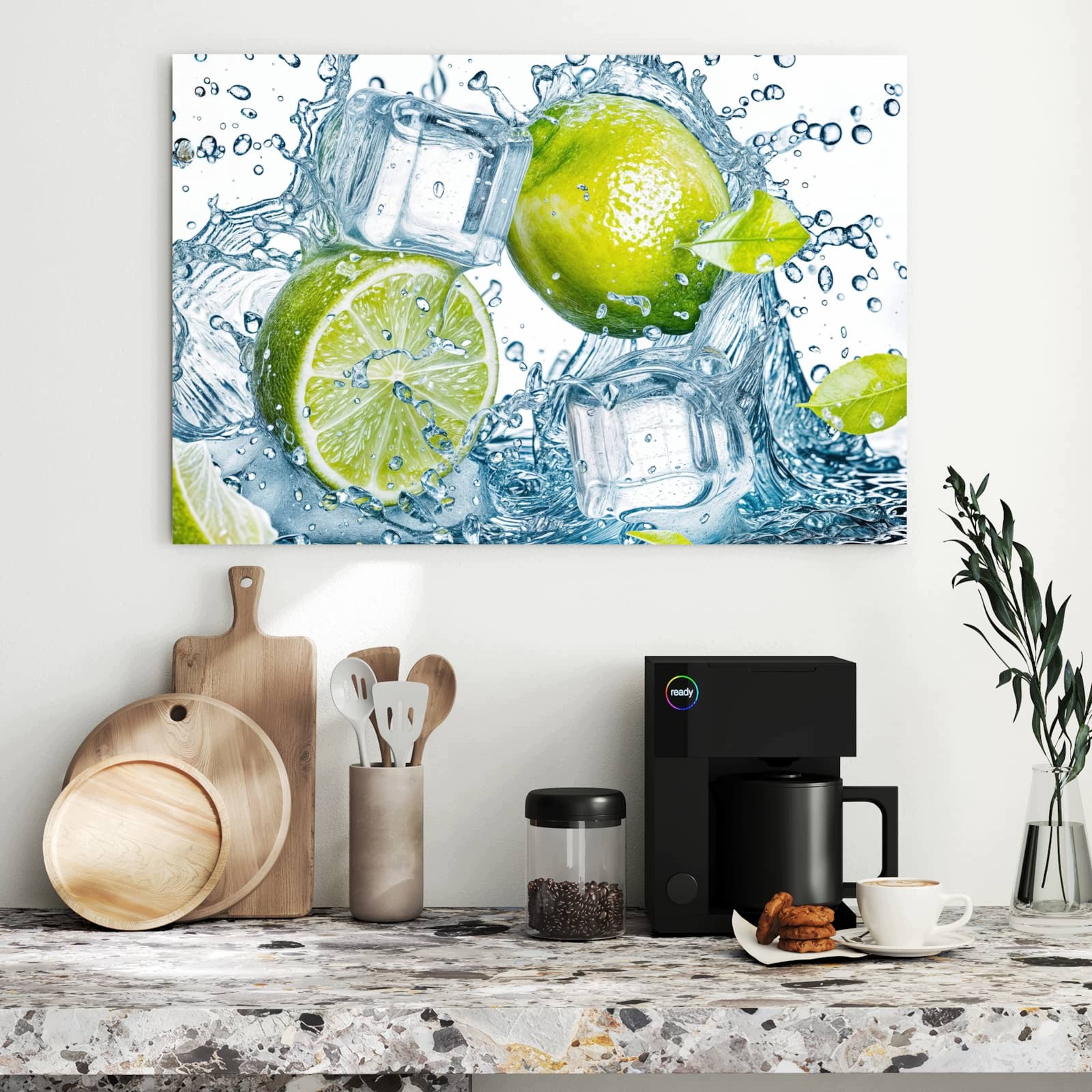 Magnetická tabule – obraz na zeď Stříkající limetky | 90 × 60 cm