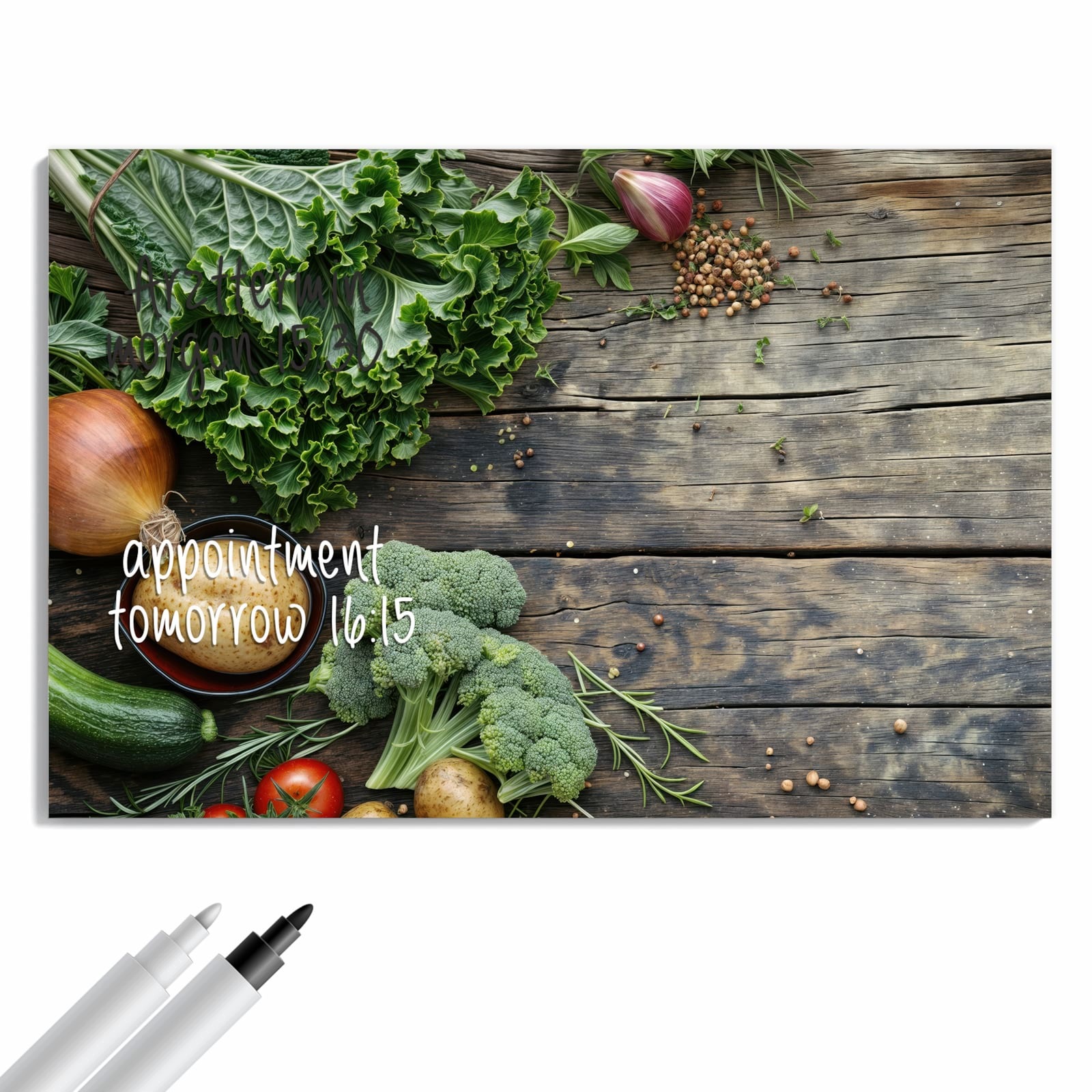 Magnetická tabule – obraz na zeď Výběr čerstvé zeleniny | 90 × 60 cm