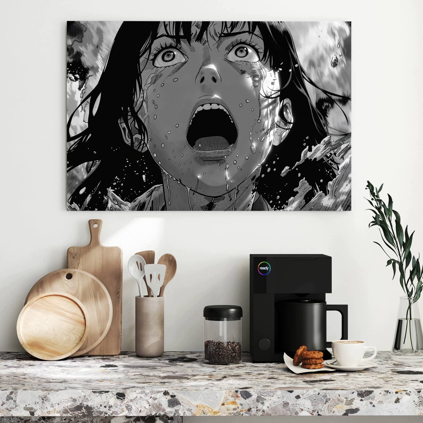 Magnetická tabule – obraz na zeď Křičící výraz | 90 × 60 cm