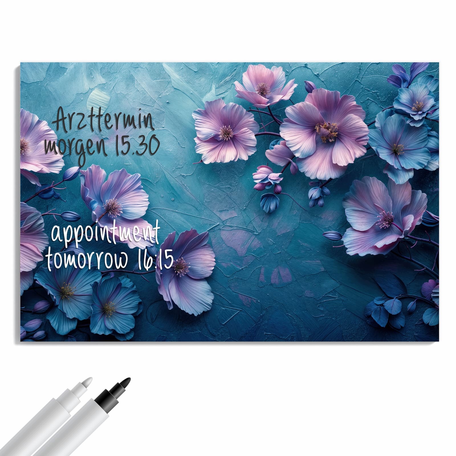 Magnetická tabule – obraz na zeď Květinový vzor | 60 × 40 cm