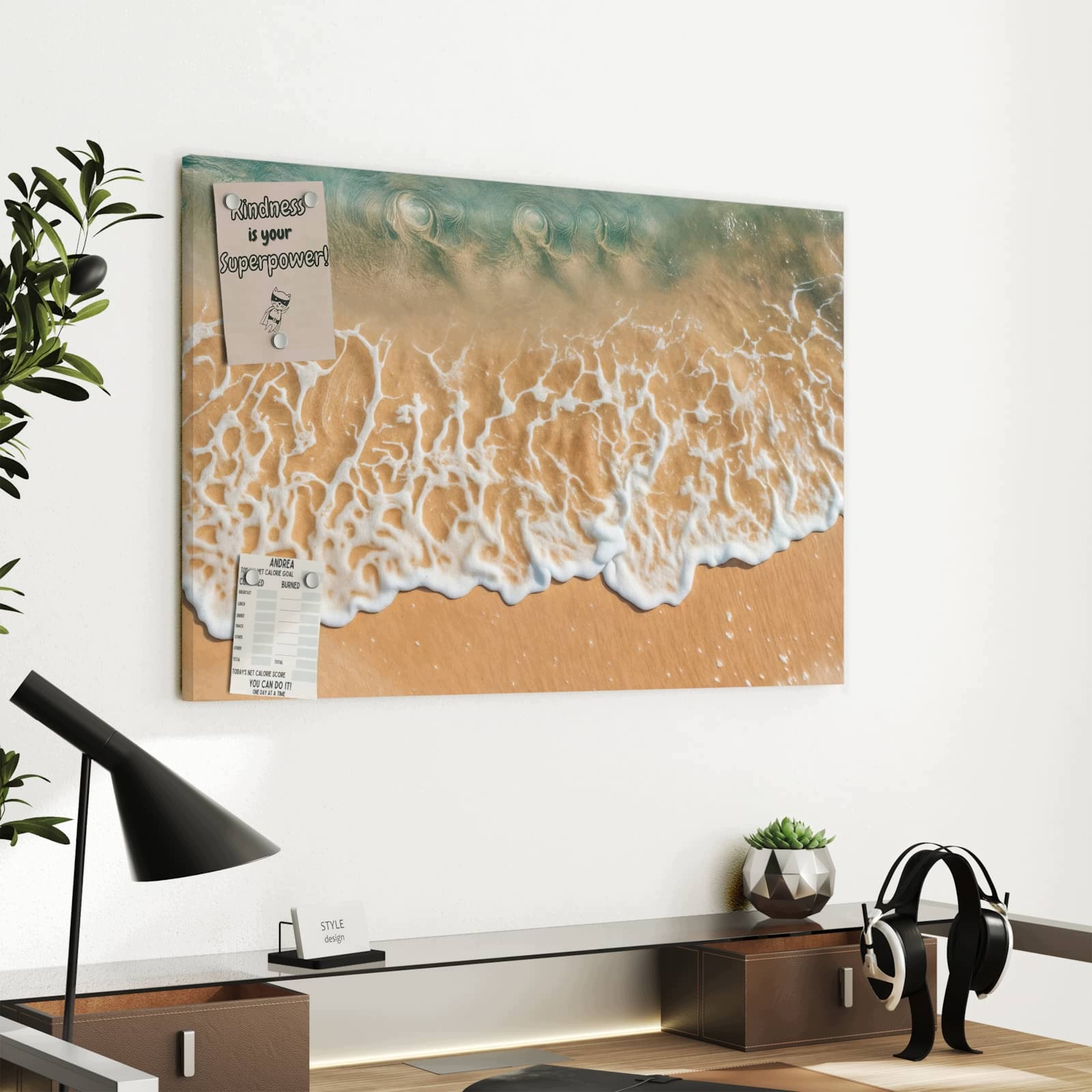 Magnetická tabule – obraz na zeď Pláž s vlnami oceánu | 60 × 40 cm