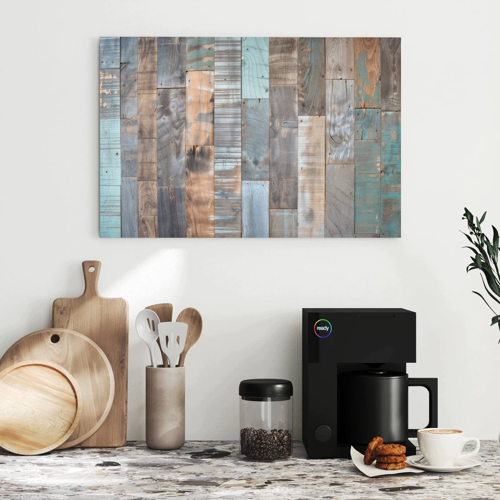Magnetická tabule – obraz na zeď Vintage prkna – motiv 1 | 60 × 40 cm