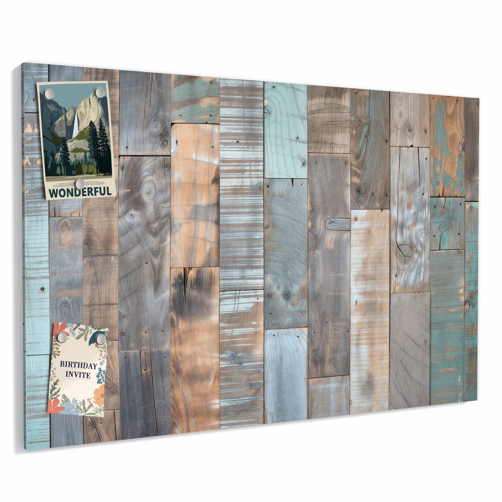 Magnetická tabule – obraz na zeď Vintage prkna – motiv 1 | 60 × 40 cm