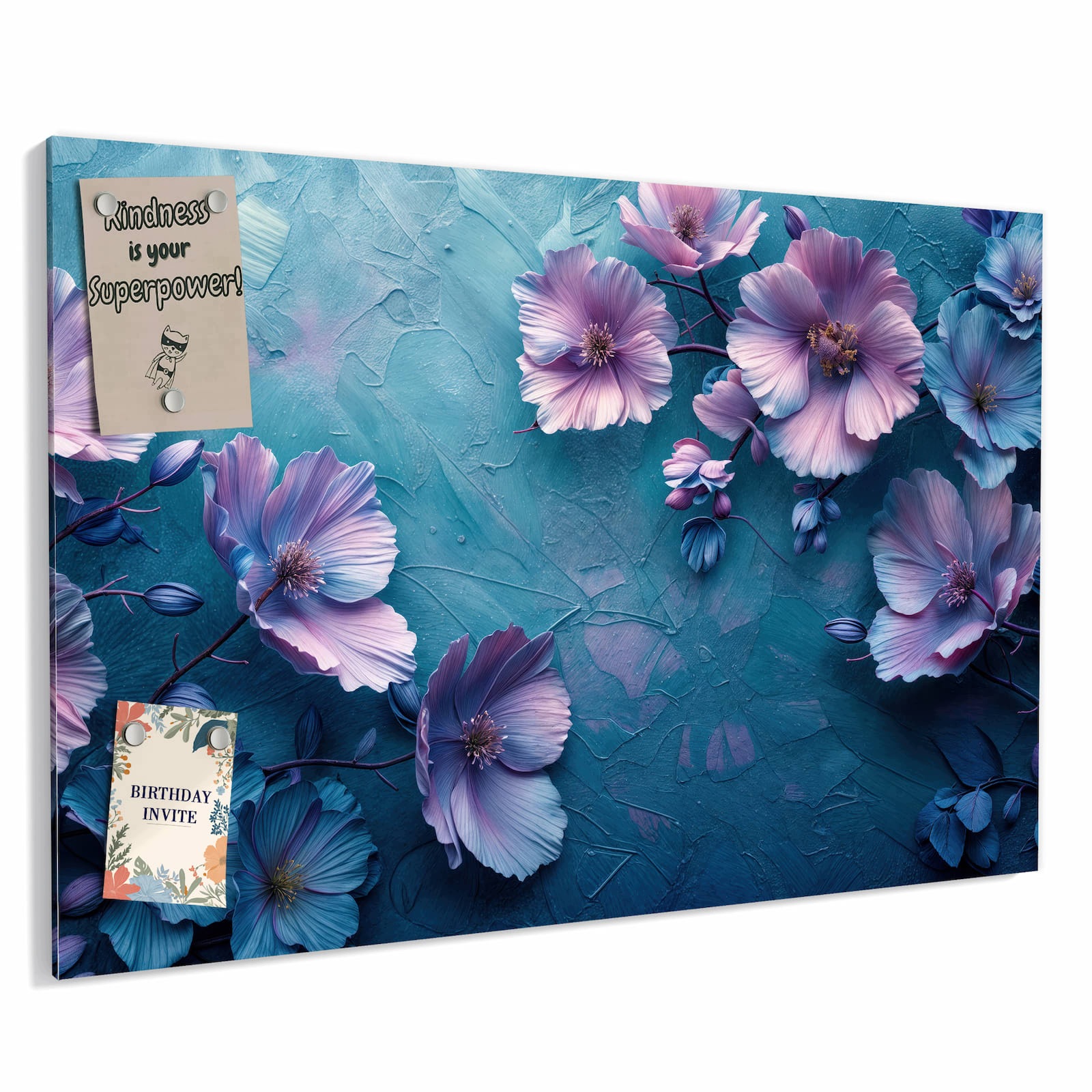 Magnetická tabule – obraz na zeď Květinový vzor | 90 × 60 cm