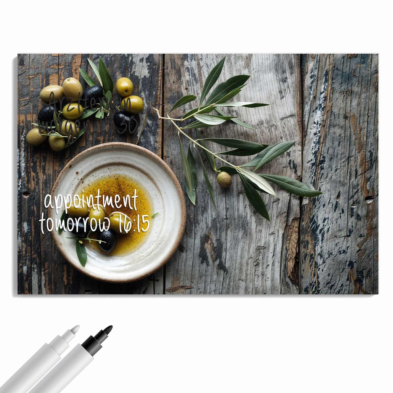Magnetická tabule – obraz na zeď Olivy talíř | 90 × 60 cm