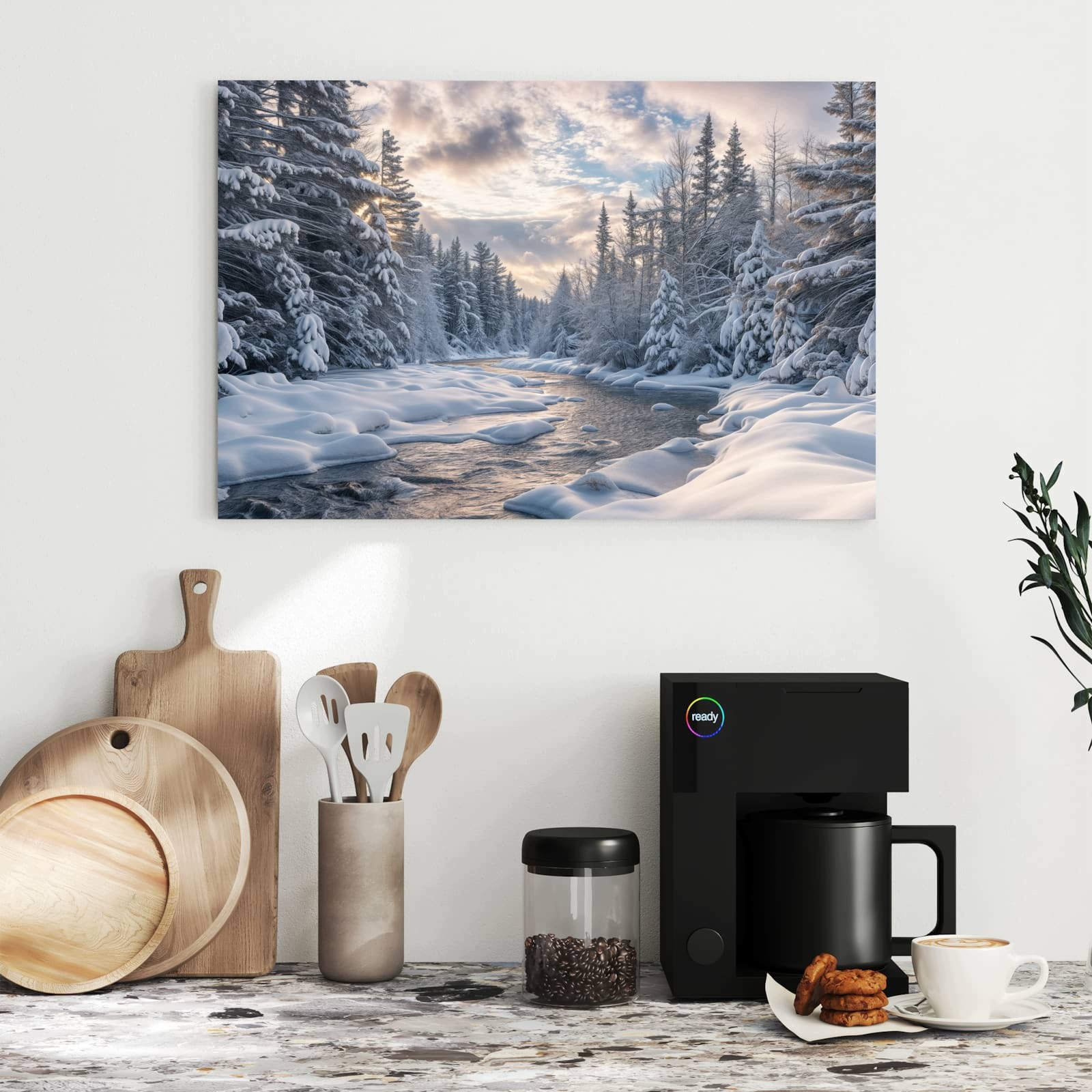 Magnetická tabule – obraz na zeď Zimní řeka | 60 × 40 cm