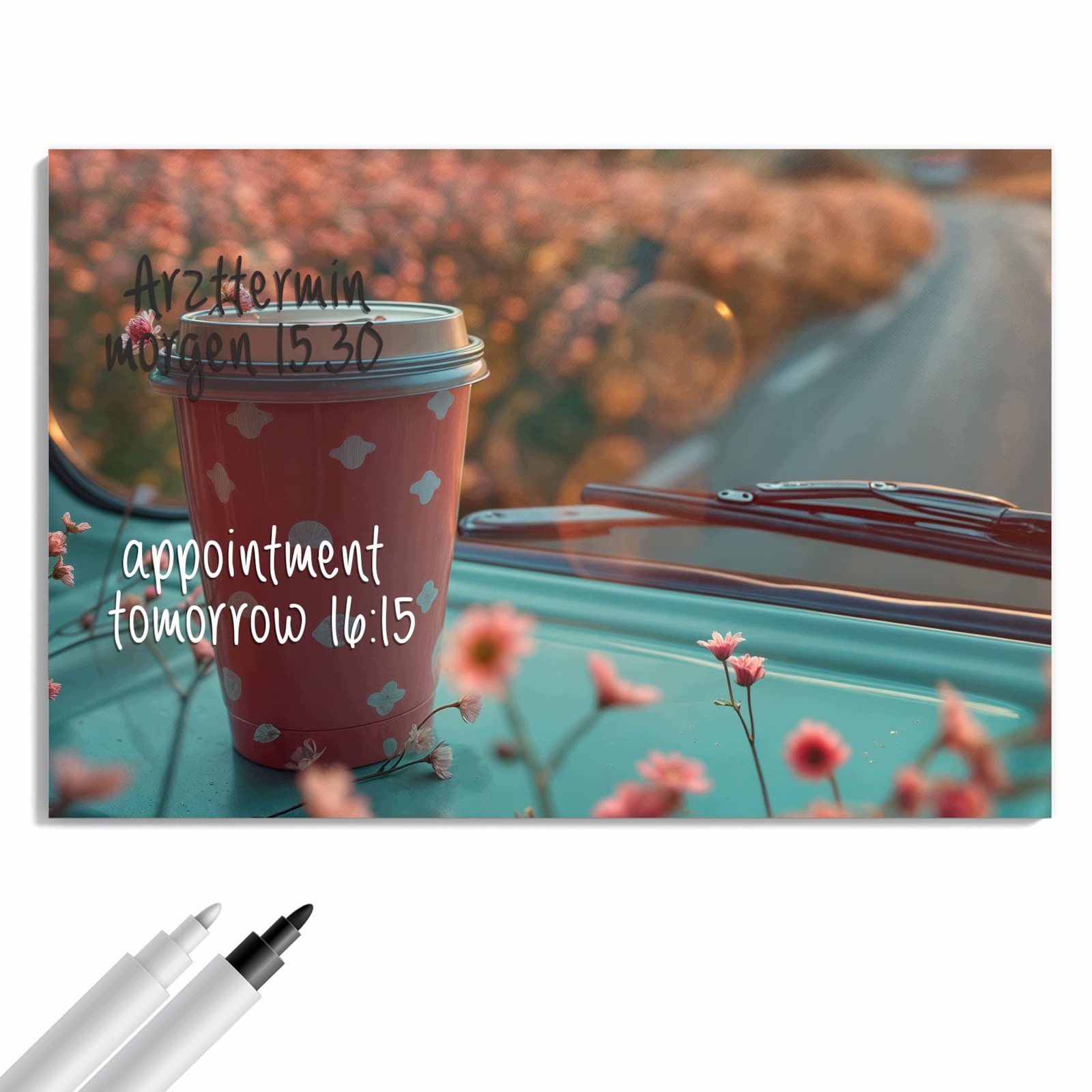 Magnetická tabule – obraz na zeď Hrnek na kávu autobus | 60 × 40 cm