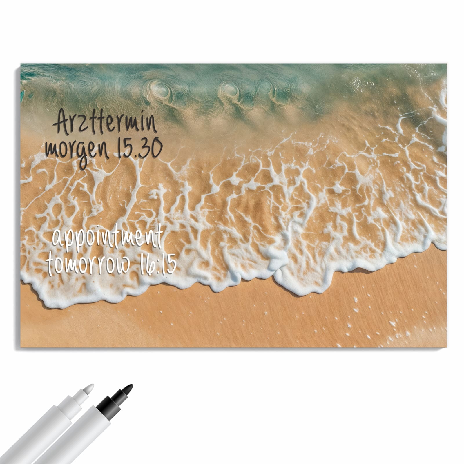 Magnetická tabule – obraz na zeď Pláž s vlnami oceánu | 90 × 60 cm