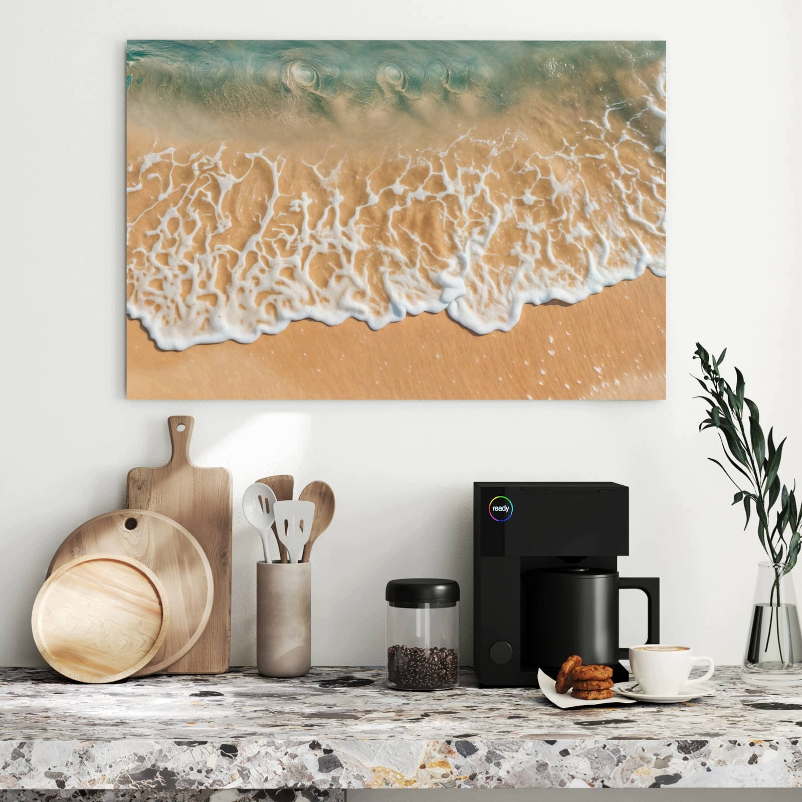 Magnetická tabule – obraz na zeď Pláž s vlnami oceánu | 90 × 60 cm
