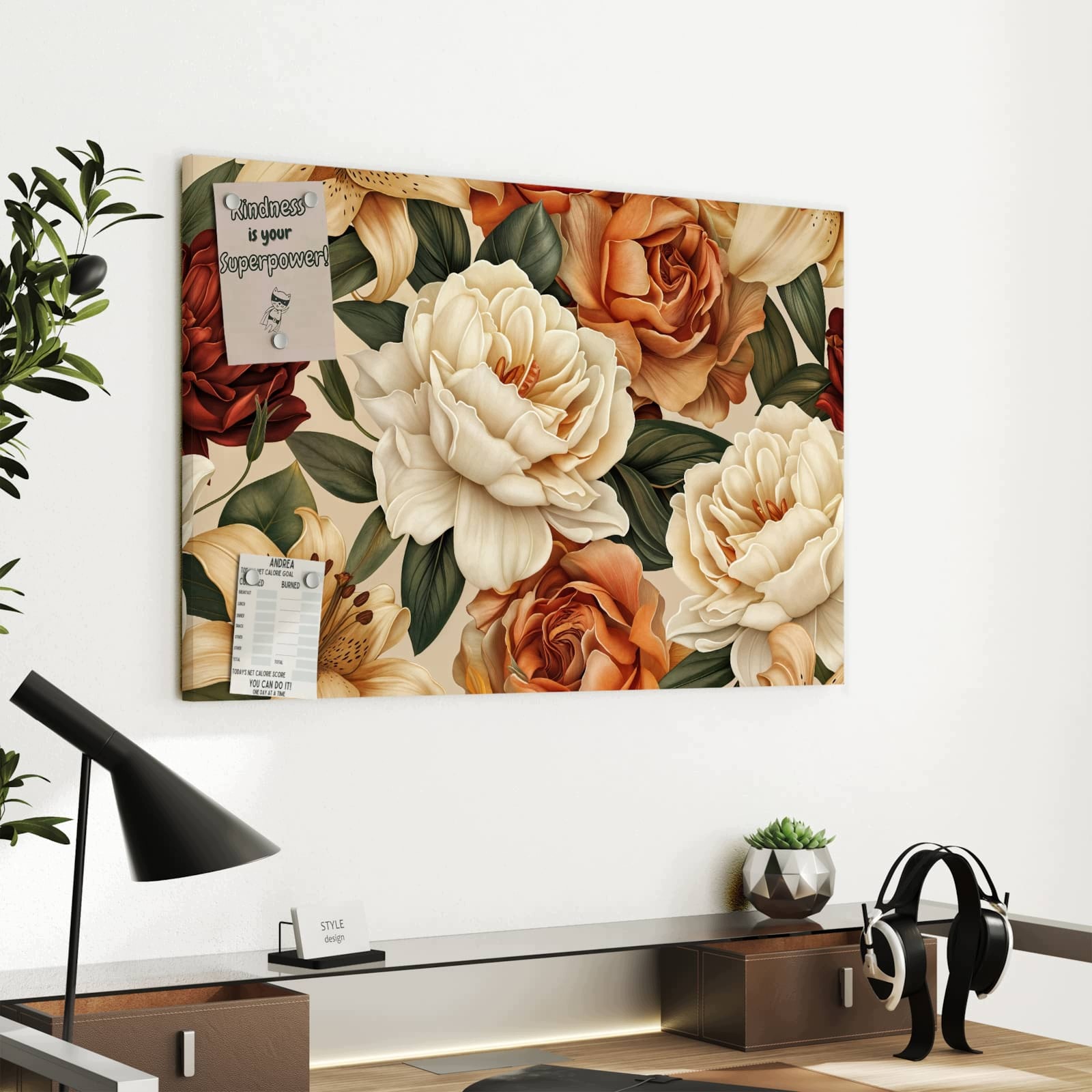 Magnetická tabule – obraz na zeď Jemná nádhera květin | 60 × 40 cm