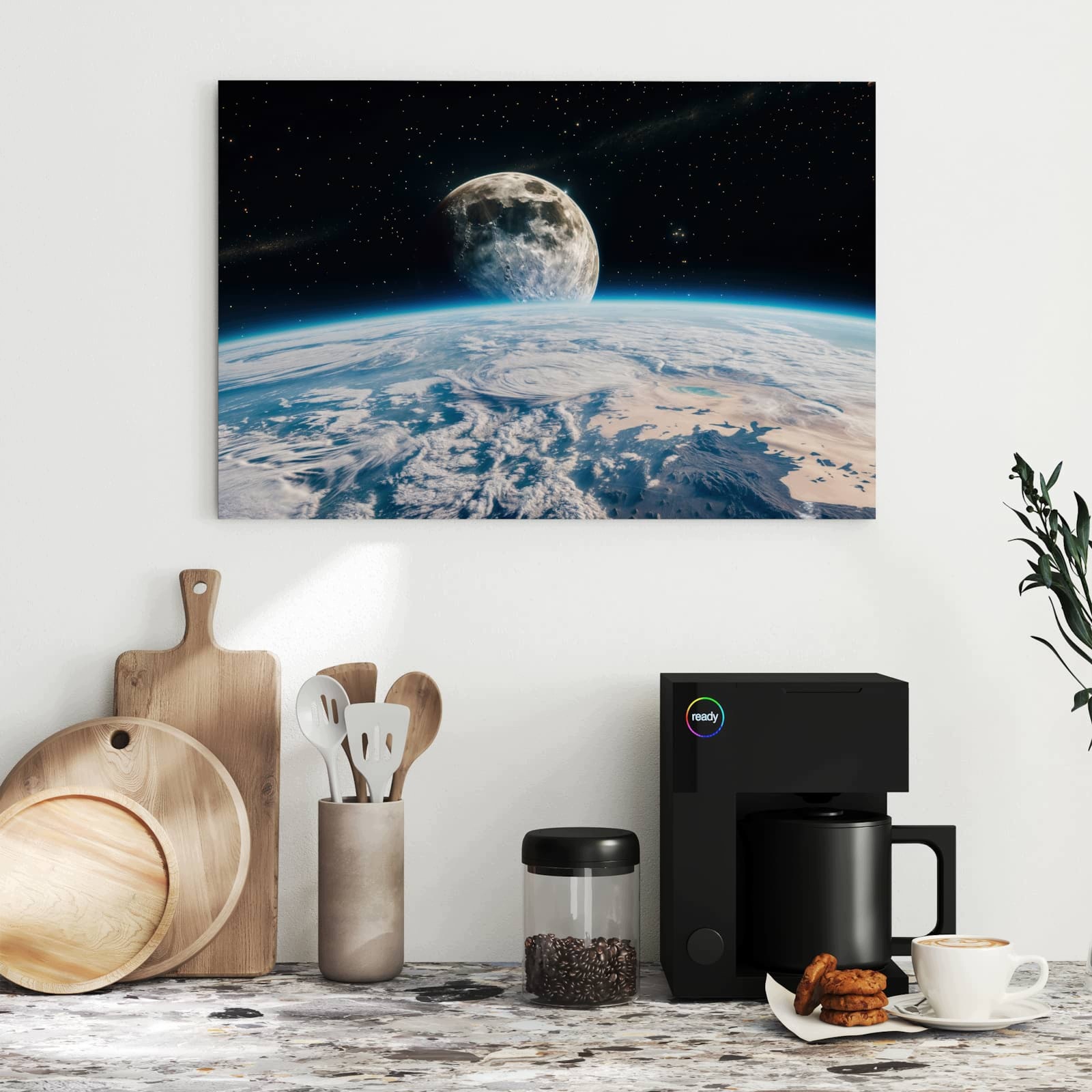 Magnetická tabule – obraz na zeď Výhled na Měsíc | 60 × 40 cm