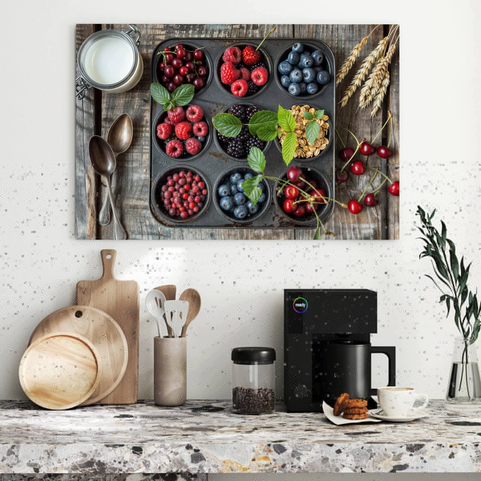 Magnetická tabule – obraz na zeď Barevné bobule | 90 × 60 cm