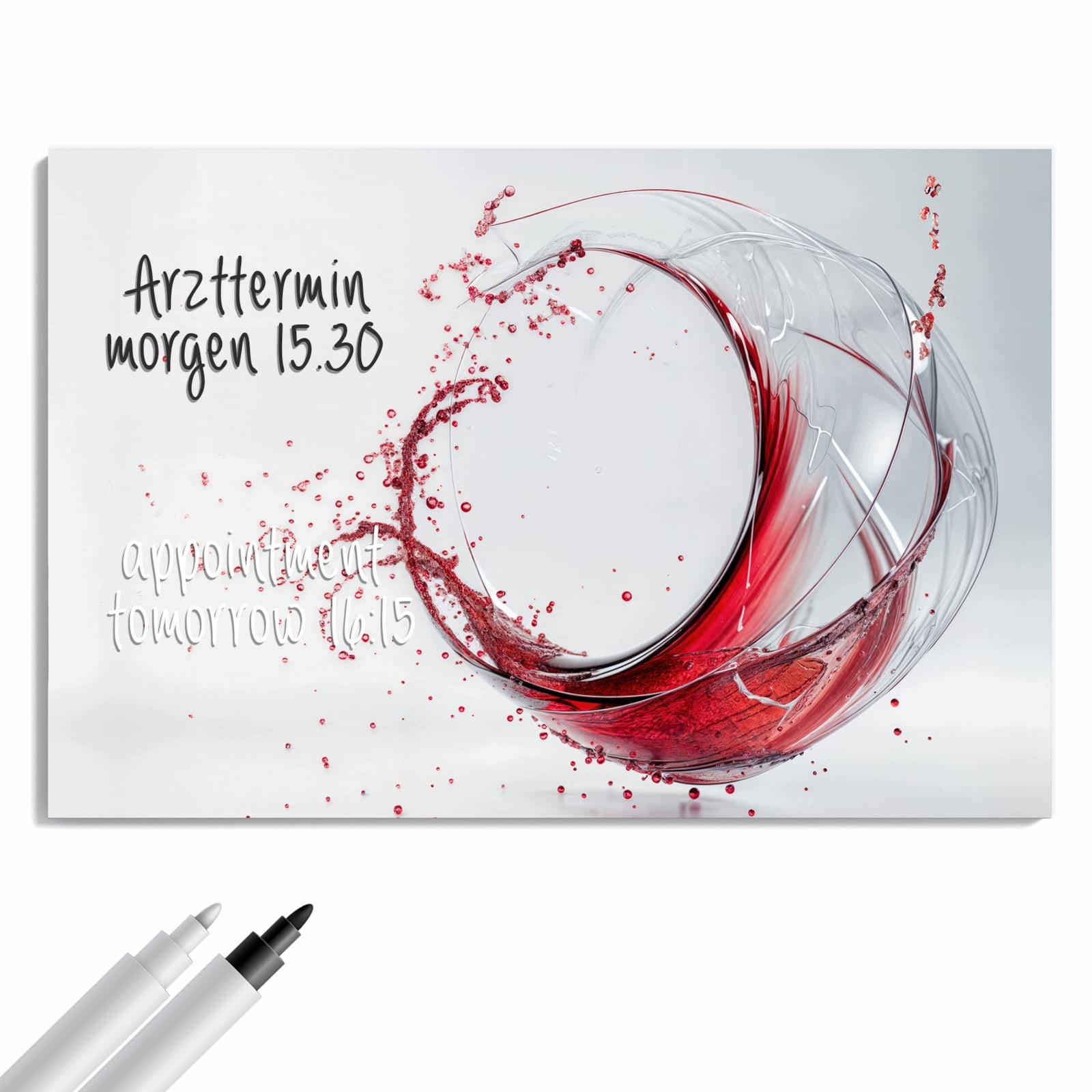 Magnetická tabule – obraz na zeď Cákance červeného vína | 60 × 40 cm