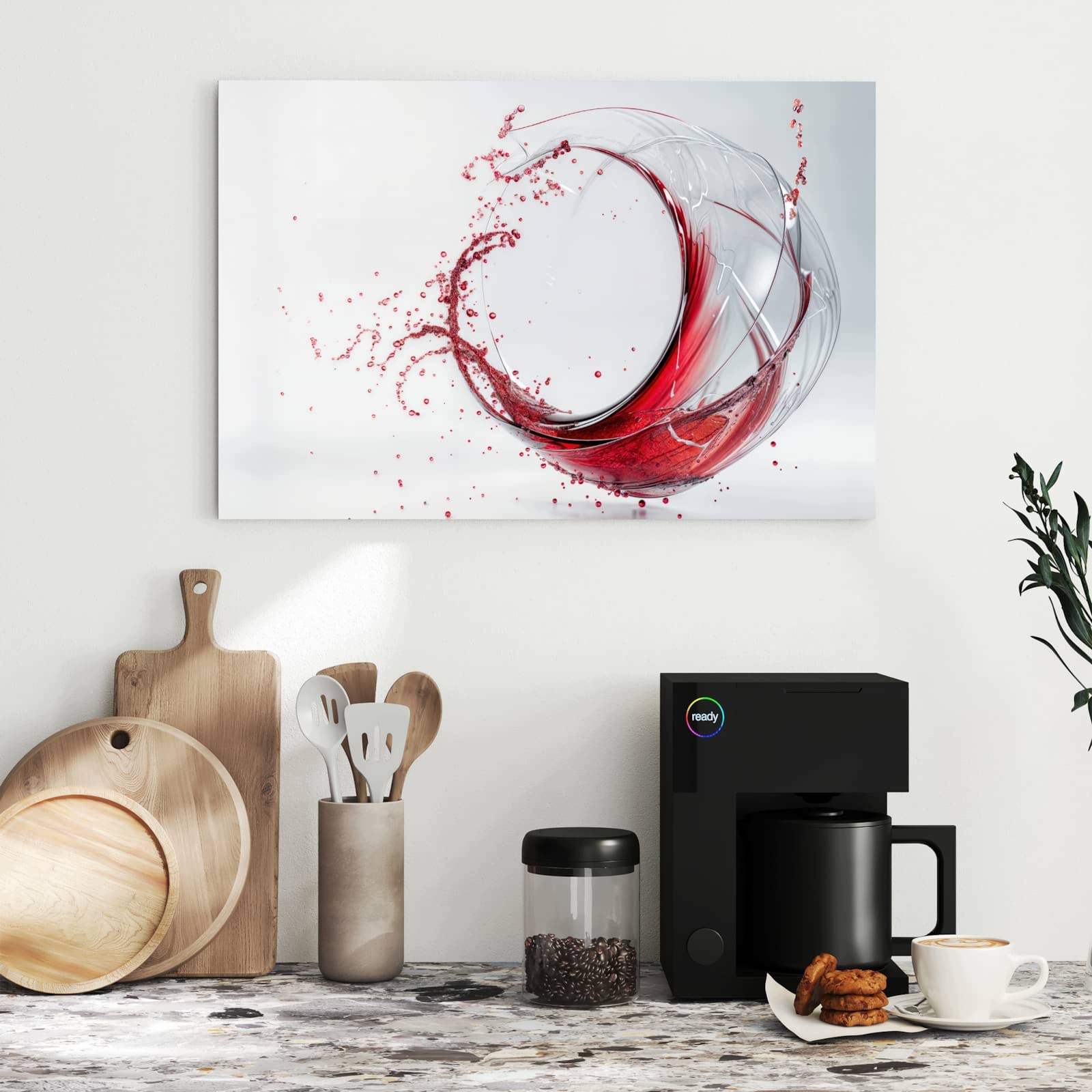 Magnetická tabule – obraz na zeď Cákance červeného vína | 60 × 40 cm