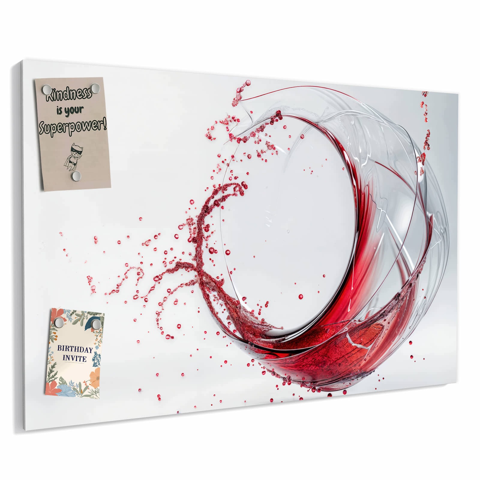 Magnetická tabule – obraz na zeď Cákance červeného vína | 60 × 40 cm