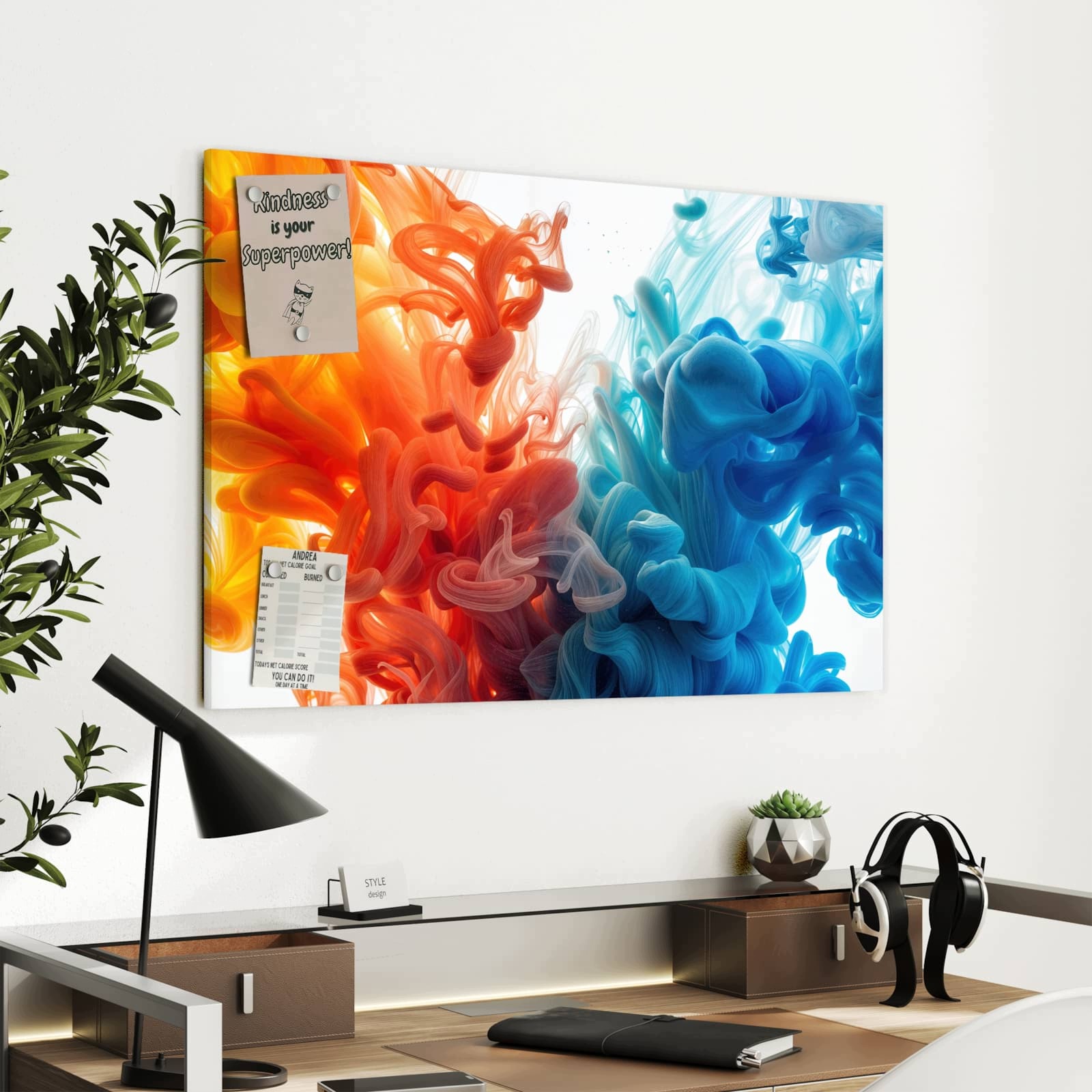 Magnetická tabule – obraz na zeď Barevný vír – motiv 1 | 90 × 60 cm