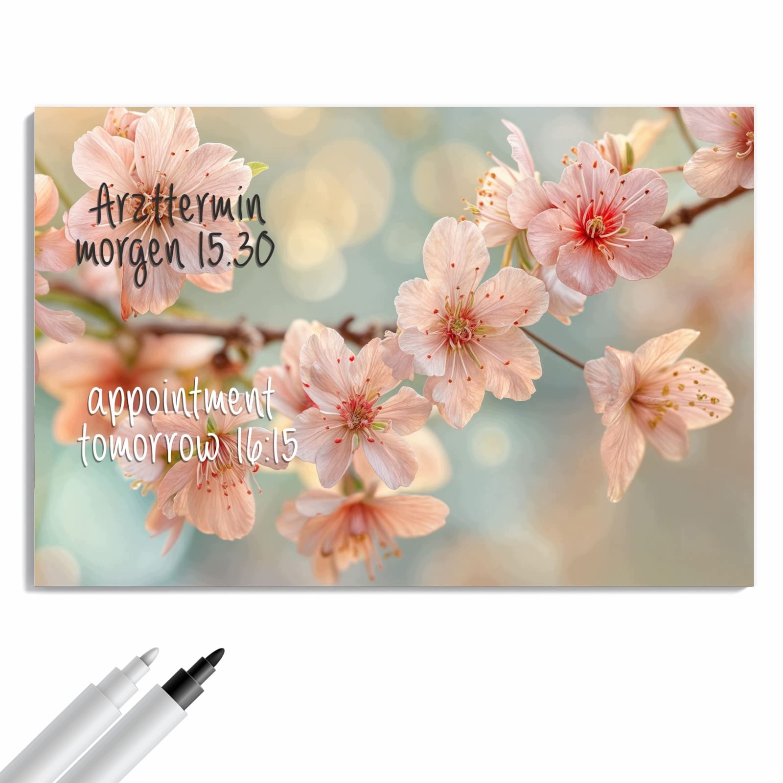 Magnetická tabule – obraz na zeď Stopy na pláži | 60 × 40 cm