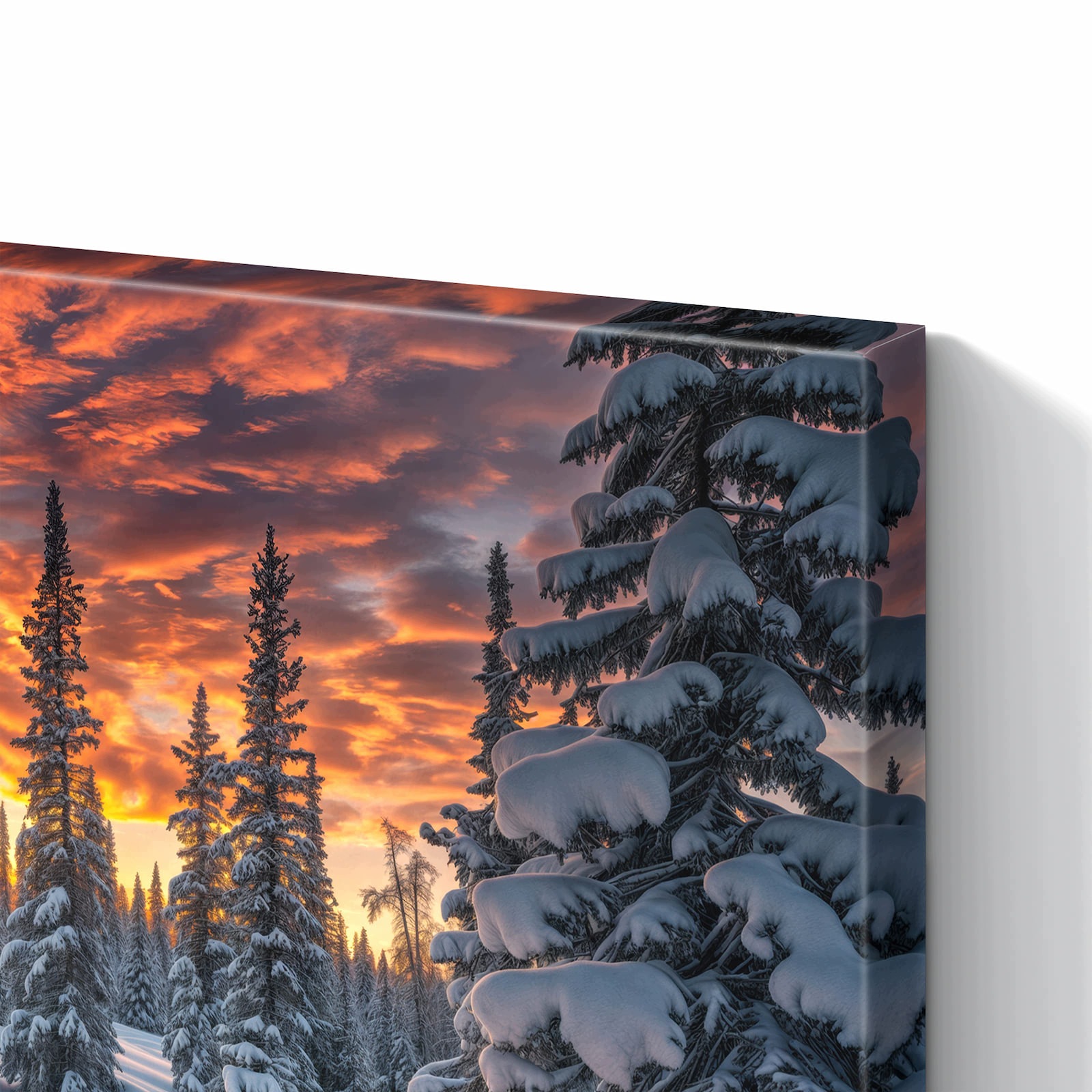 Magnetická tabule – obraz na zeď Zima západ slunce | 90 × 60 cm