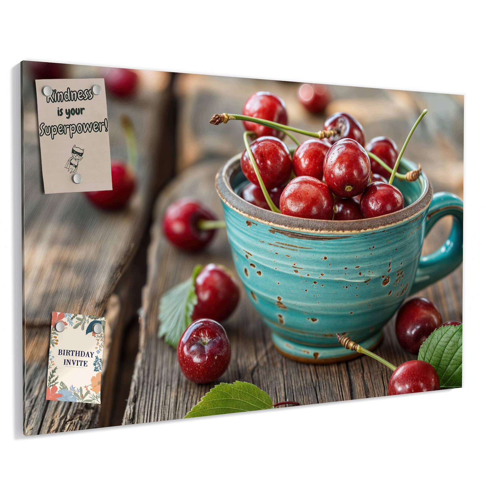 Magnetická tabule – obraz na zeď Talíř sýrů a mléko | 60 × 40 cm