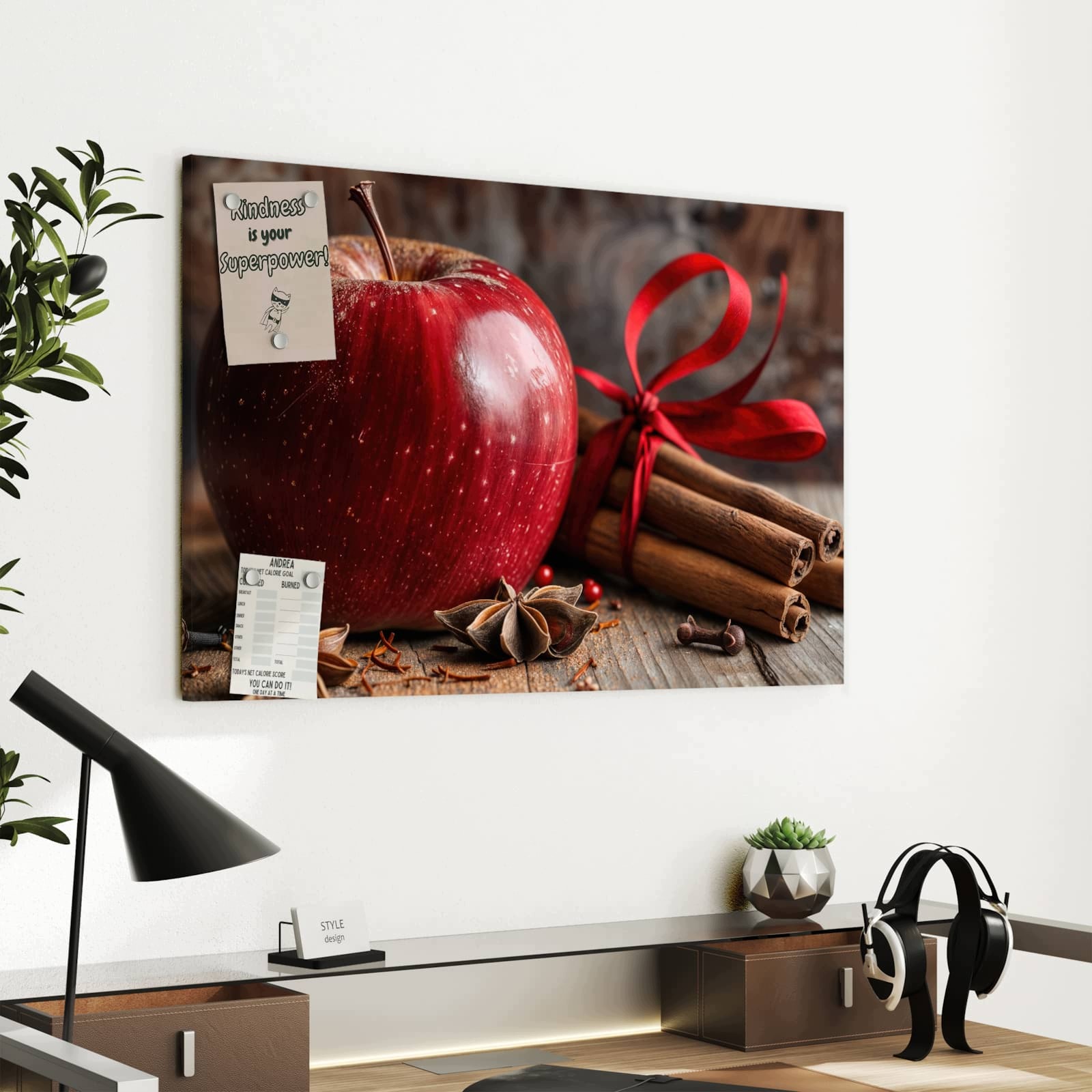 Magnetická tabule – obraz na zeď Jablko | 60 × 40 cm
