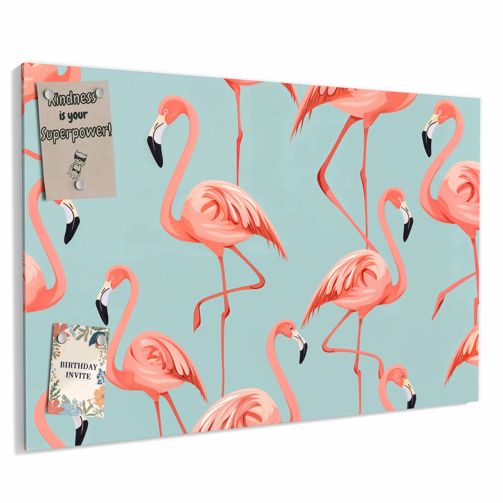 Magnetická tabule – obraz na zeď Plameňák design | 90 × 60 cm