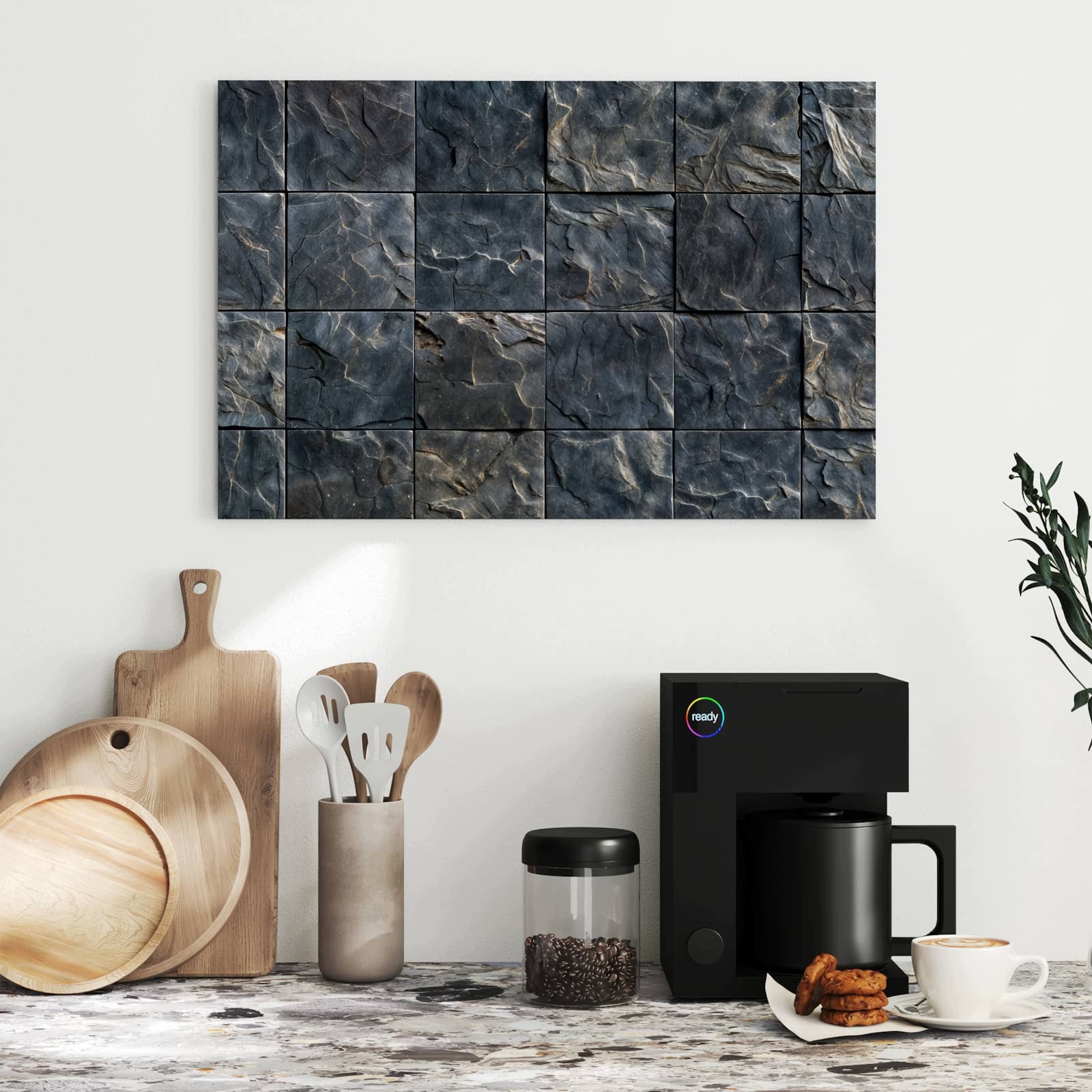 Magnetická tabule – obraz na zeď Břidlicové dlaždice | 60 × 40 cm