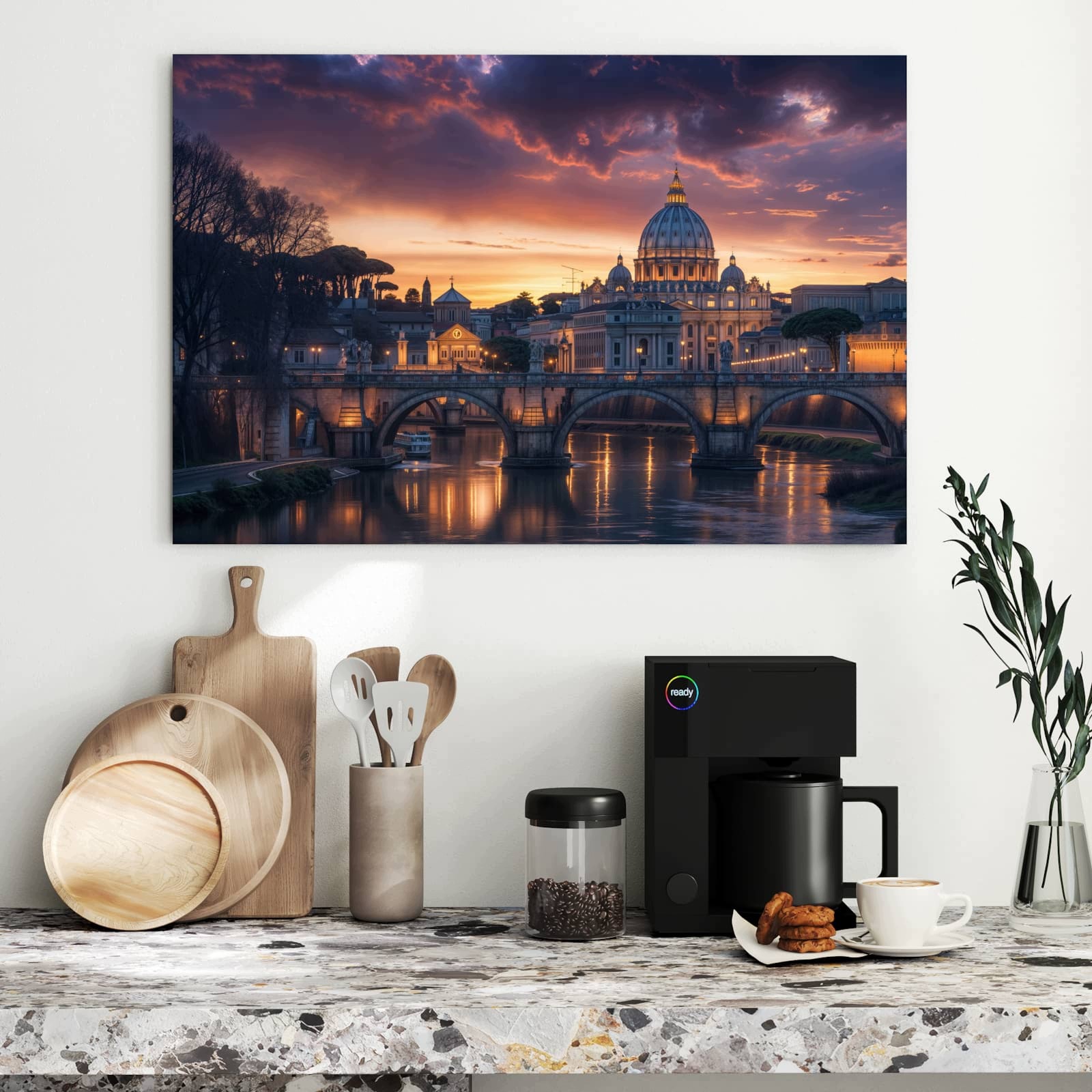 Magnetická tabule – obraz na zeď Město večer | 90 × 60 cm