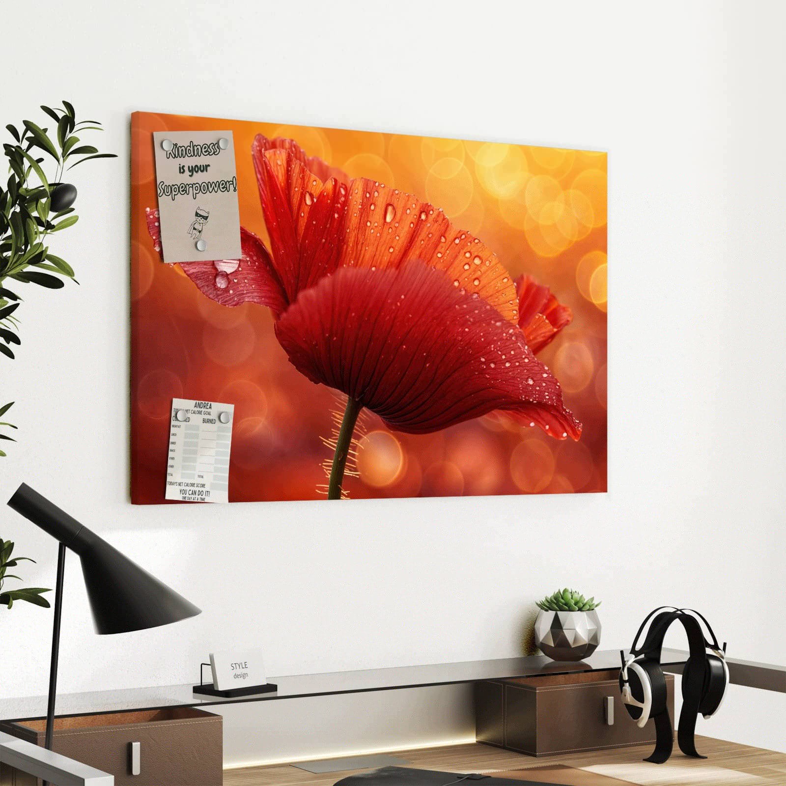 Magnetická tabule – obraz na zeď Dekorace ve tvaru mušle | 60 × 40 cm