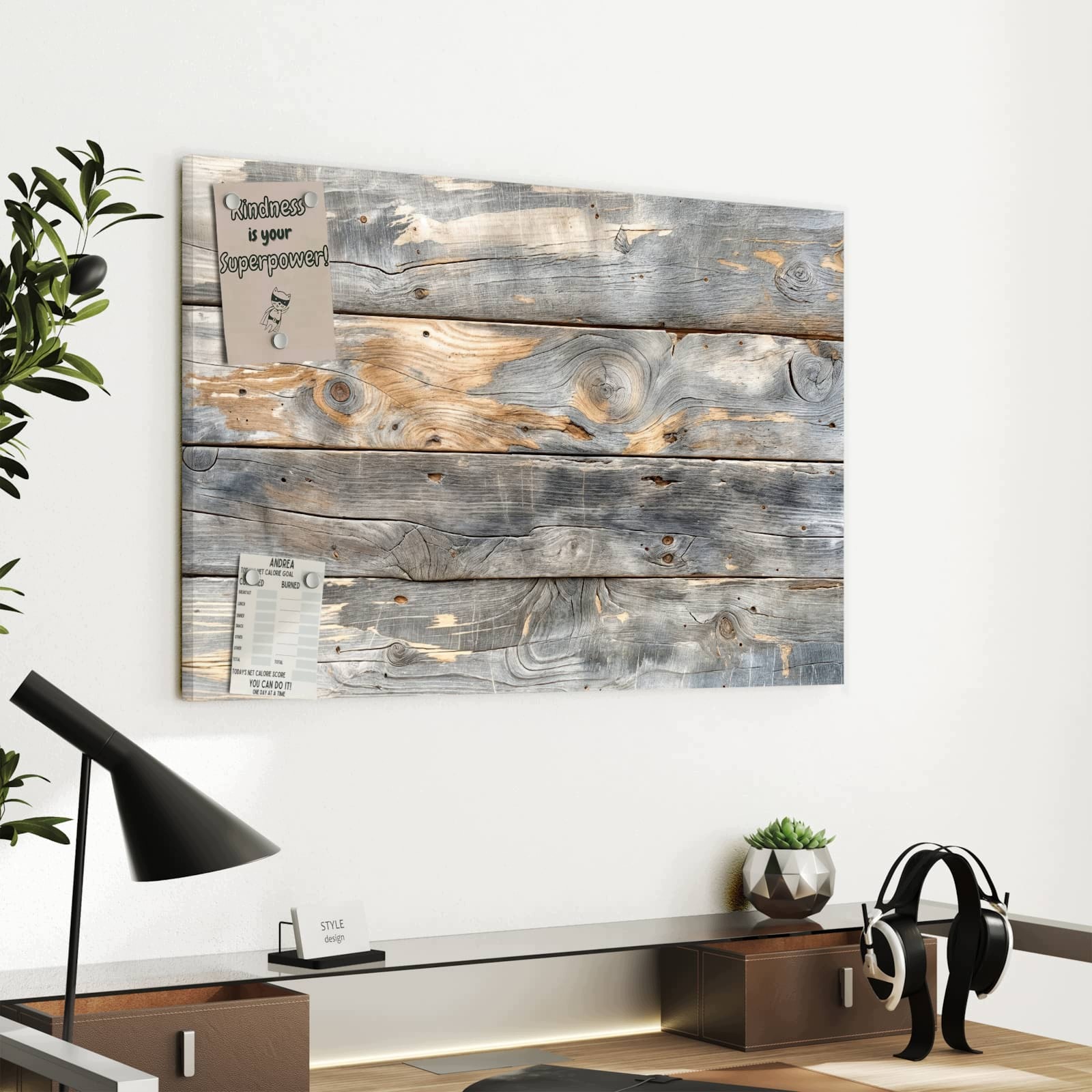 Magnetická tabule – obraz na zeď Vintage prkna – motiv 2 | 60 × 40 cm