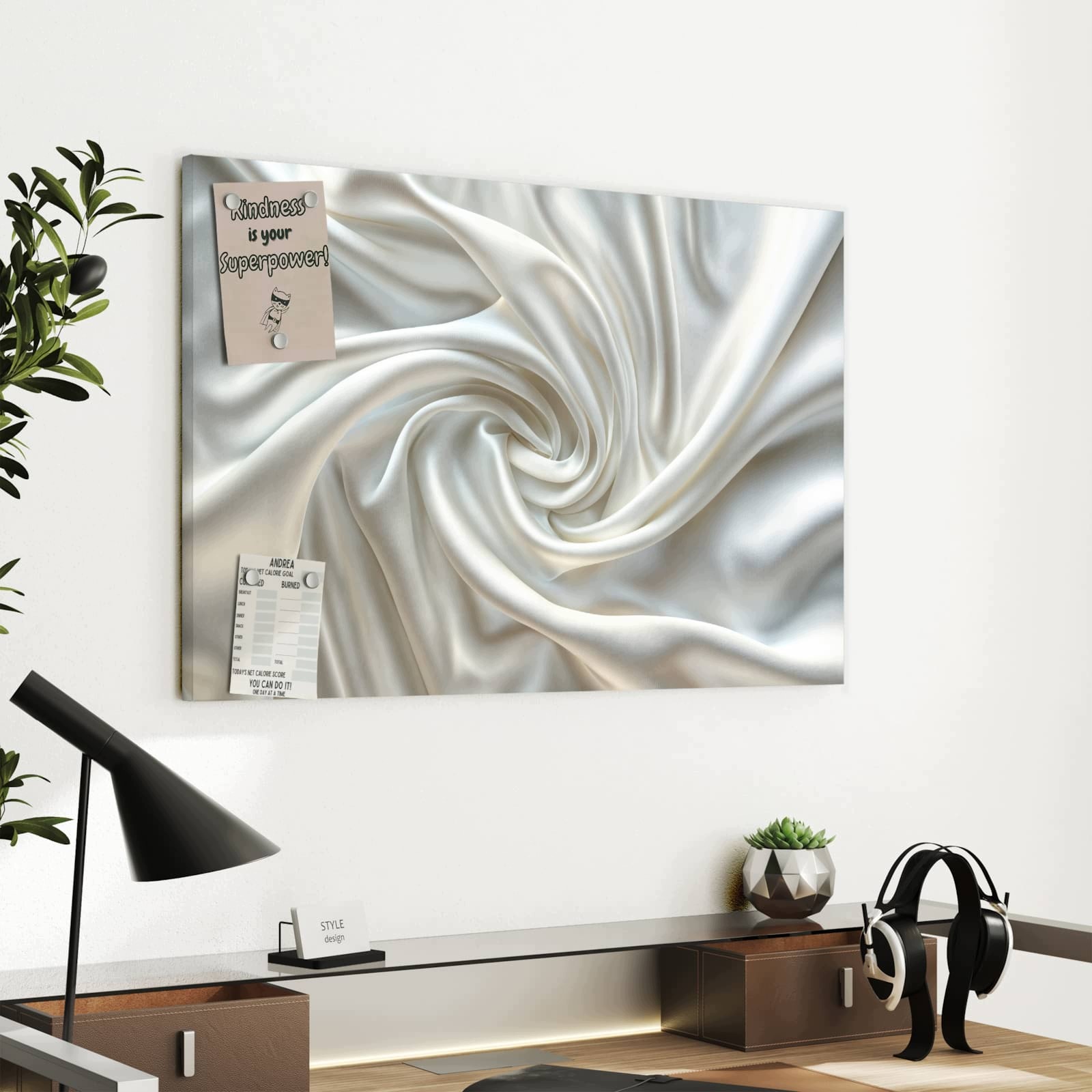 Magnetická tabule – obraz na zeď Hedvábná textura | 60 × 40 cm