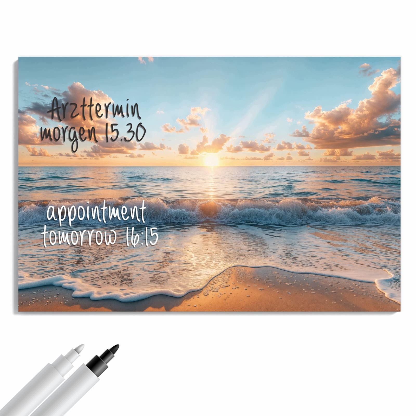 Magnetická tabule – obraz na zeď Pláž západ slunce | 90 × 60 cm