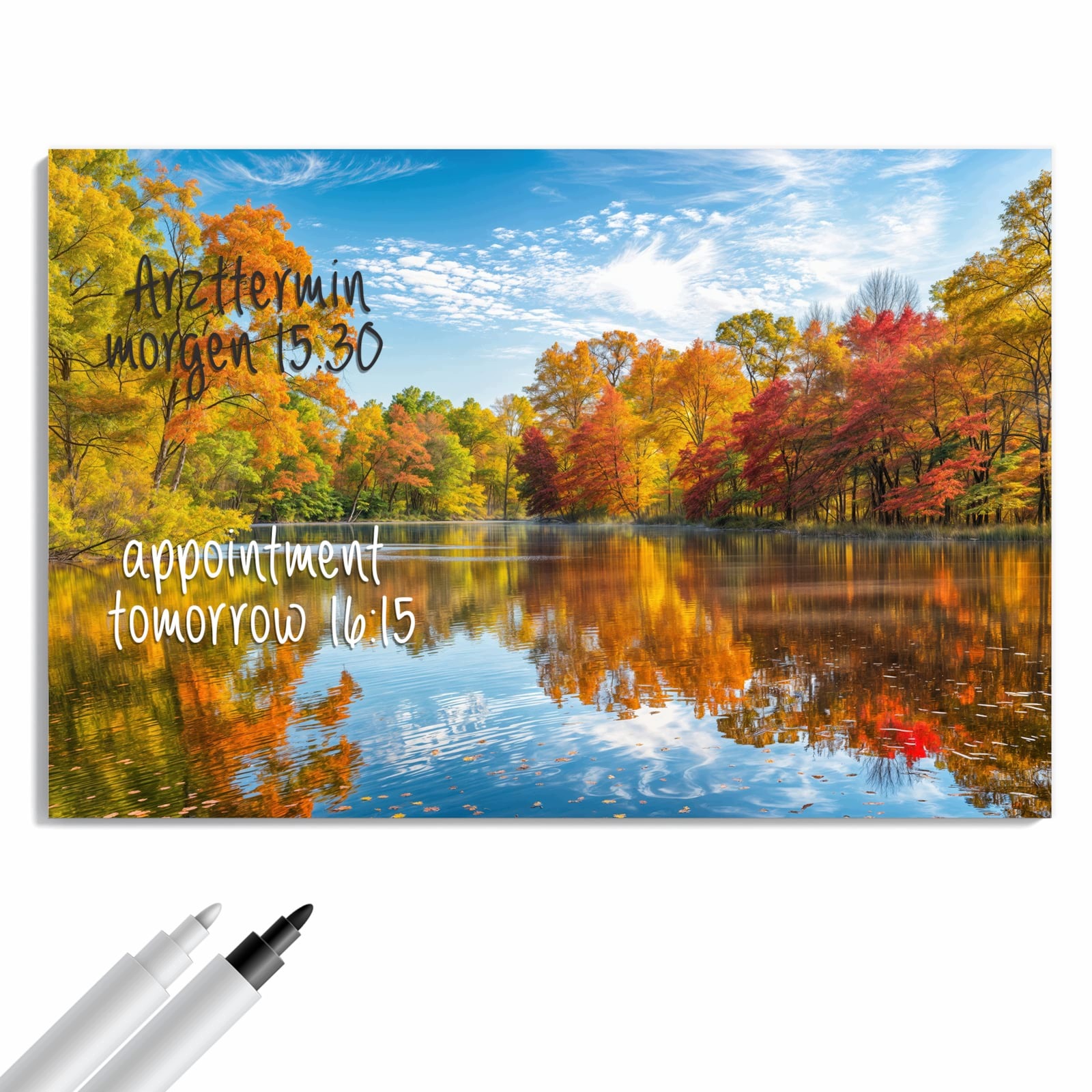 Magnetická tabule – obraz na zeď Podzimní jezero | 60 × 40 cm