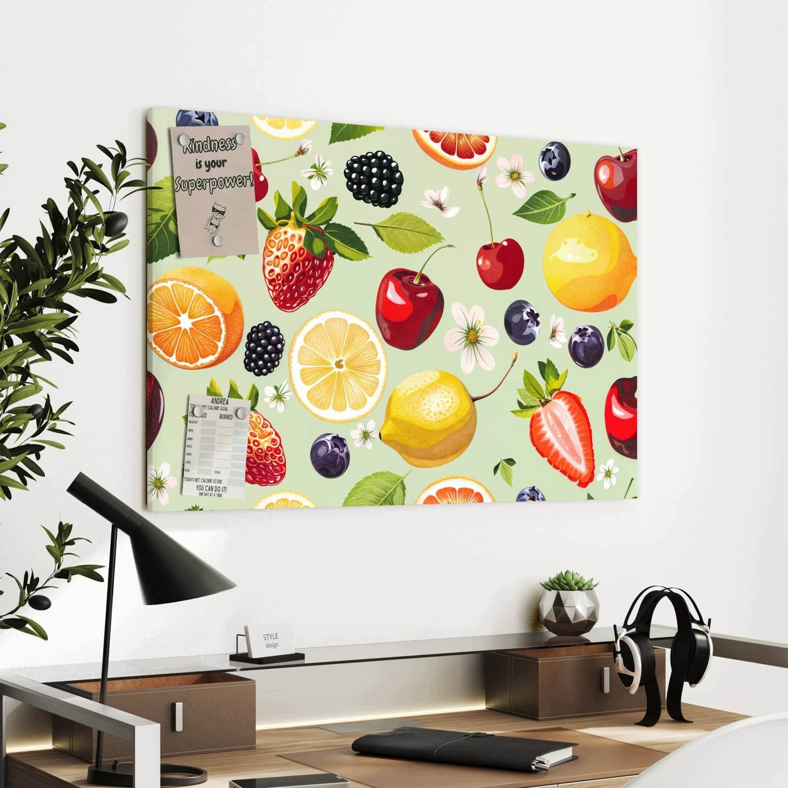 Magnetická tabule – obraz na zeď Chilli na břidlici | 60 × 40 cm