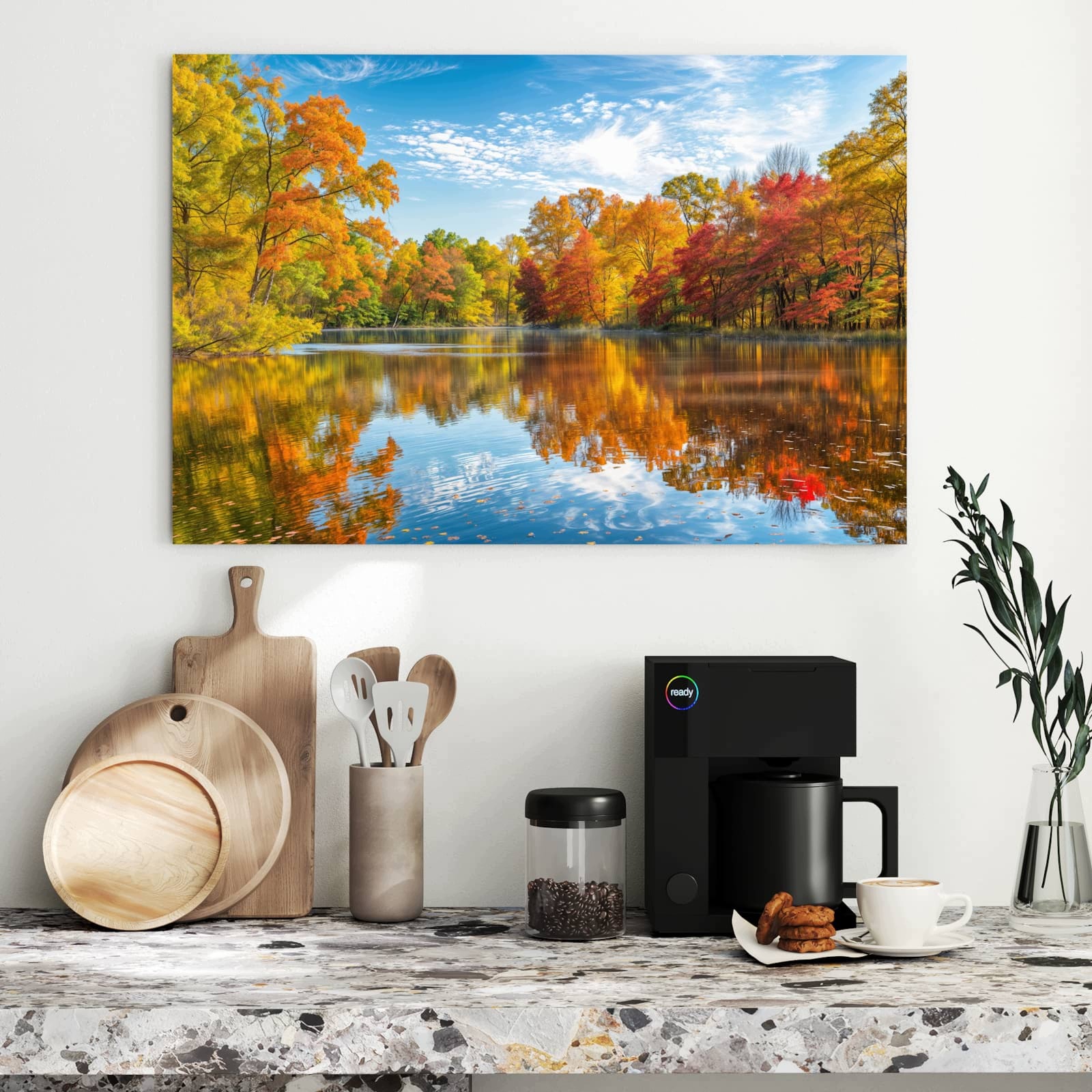 Magnetická tabule – obraz na zeď Podzimní jezero | 90 × 60 cm