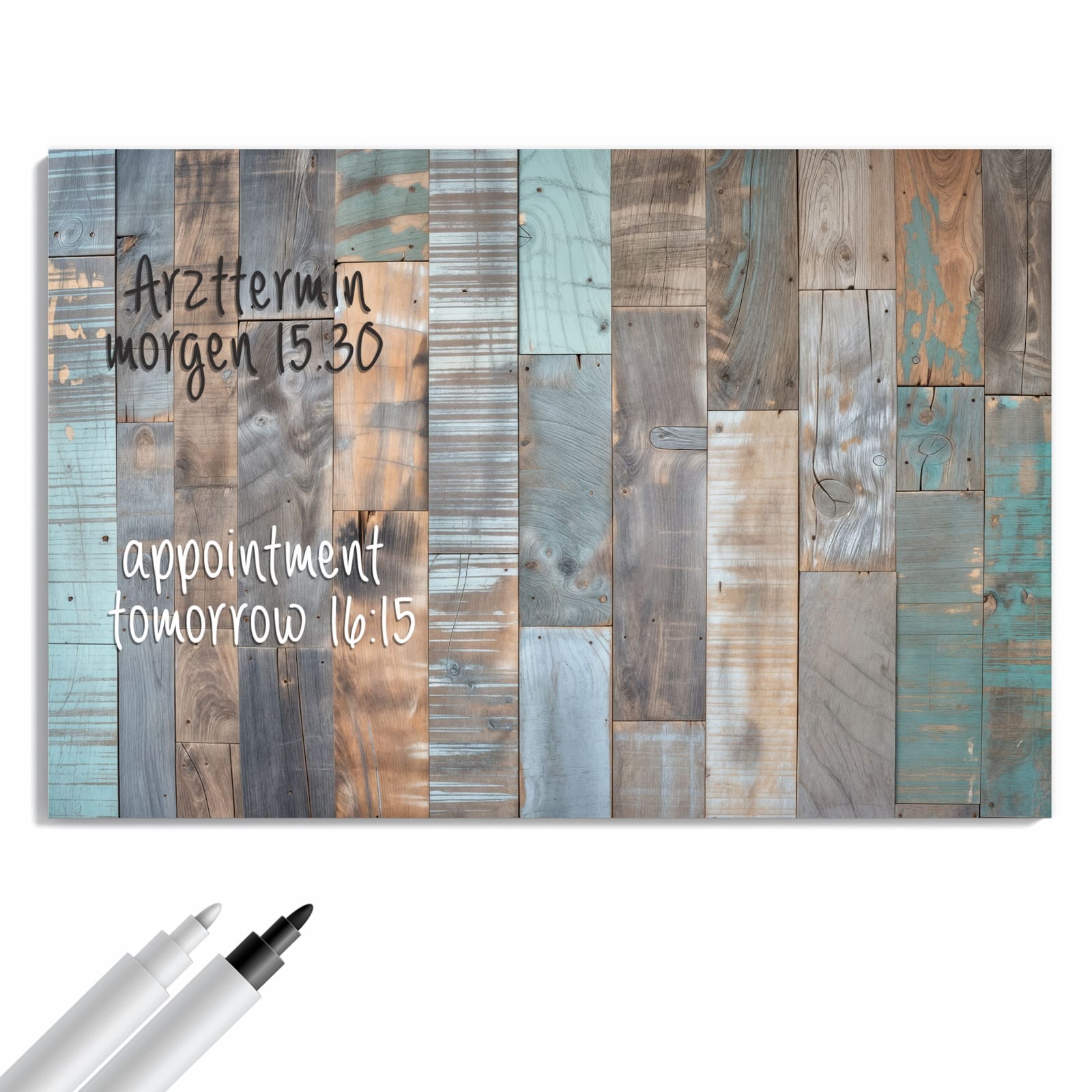 Magnetická tabule – obraz na zeď Vintage prkna – motiv 1 | 90 × 60 cm